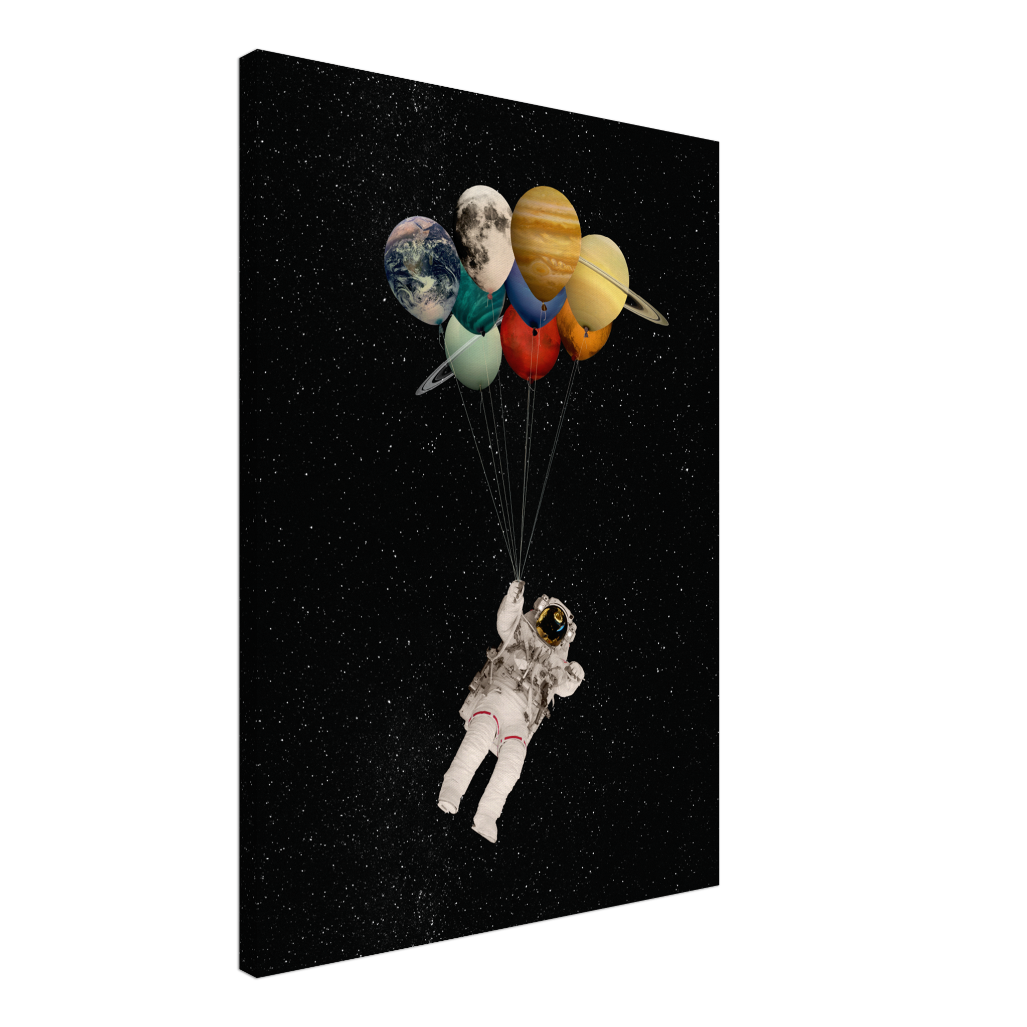 Astronaut With Balloons Canvas