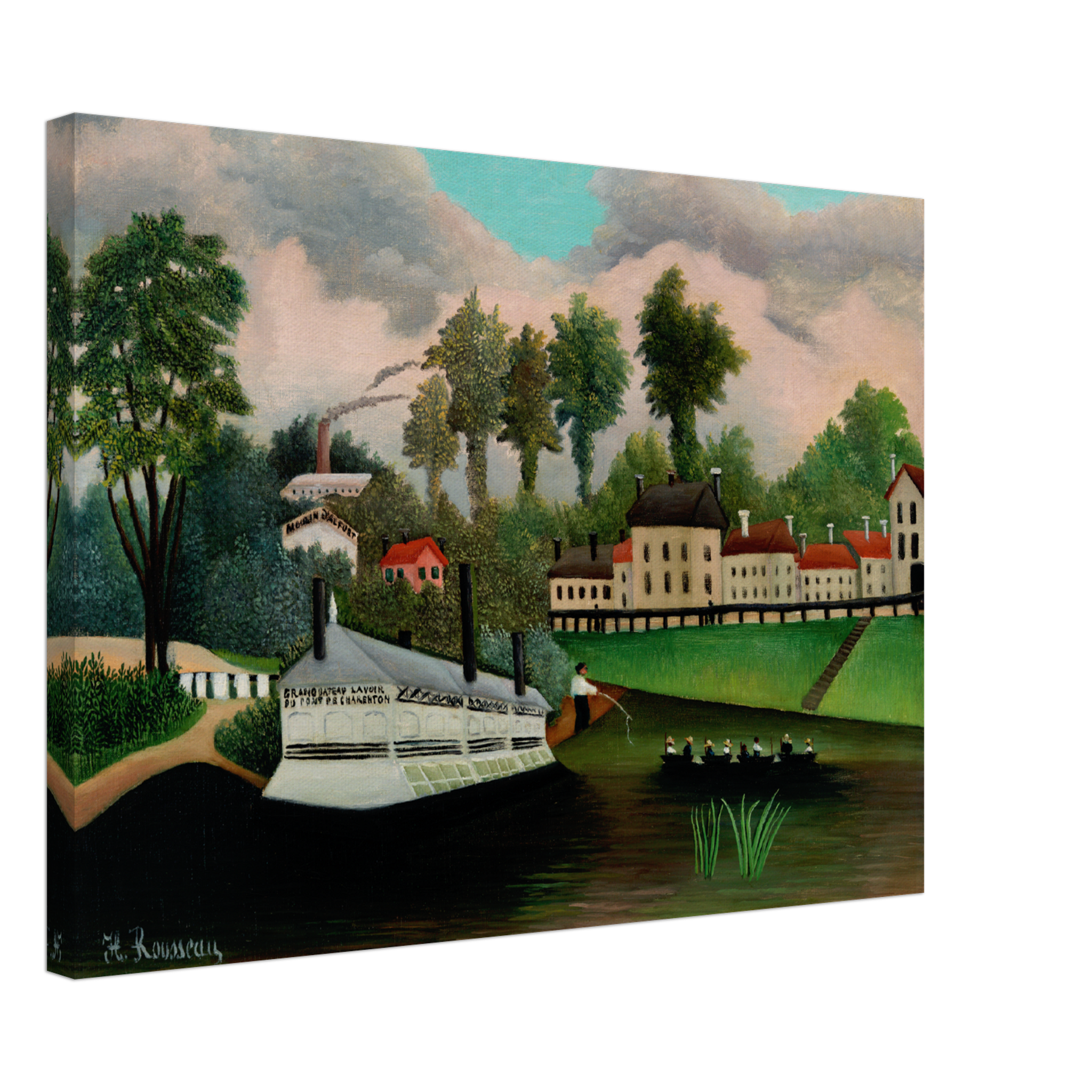 The Laundry Boat of Pont de Charenton Canvas