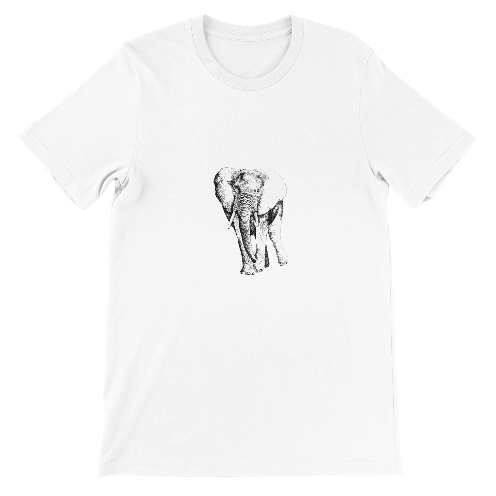 Elephant Illustration Crewneck T-shirt - Optimalprint