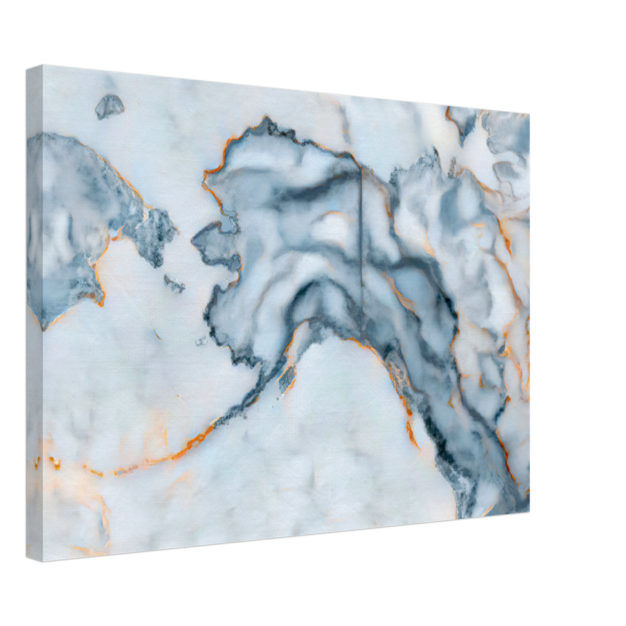 Alaska Marble Map Canvas