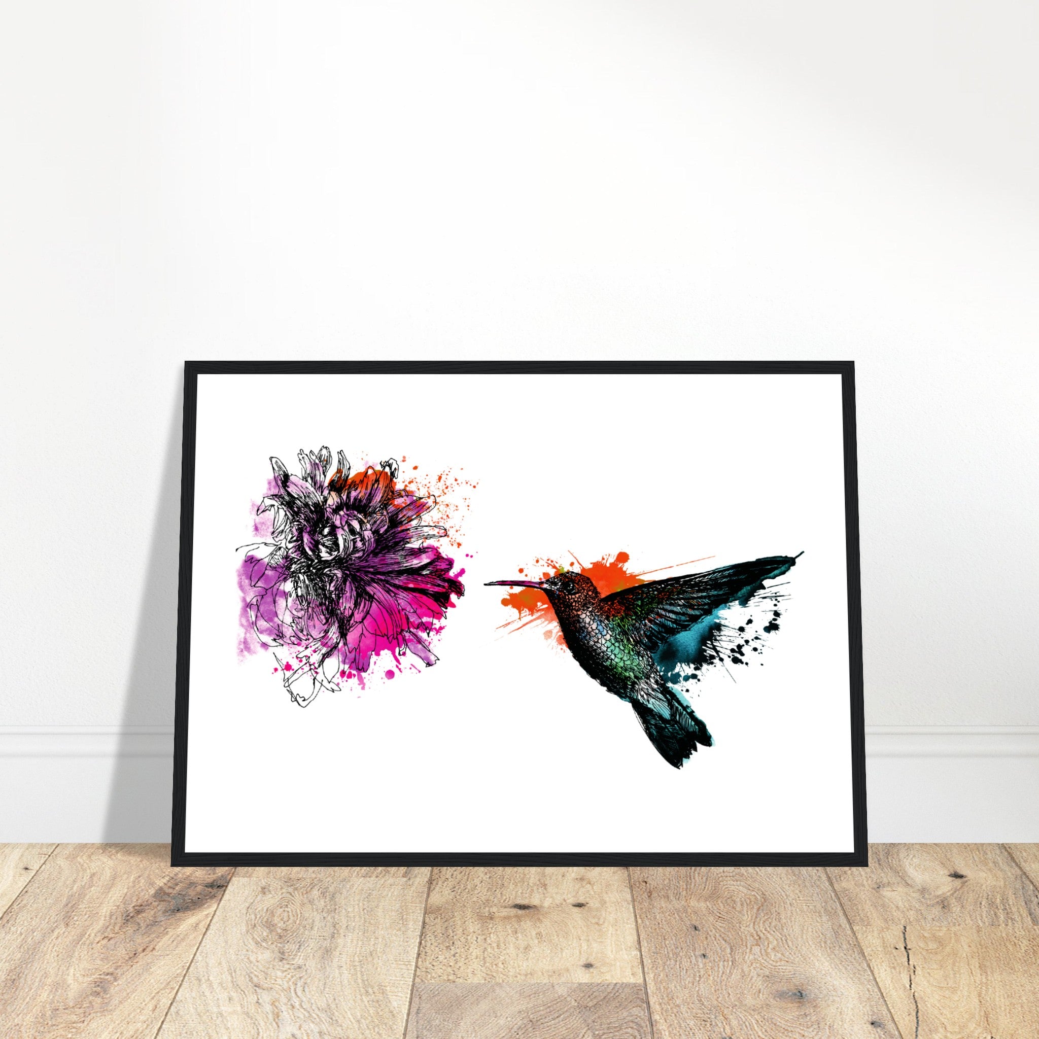 Ilustración de colibrí Póster