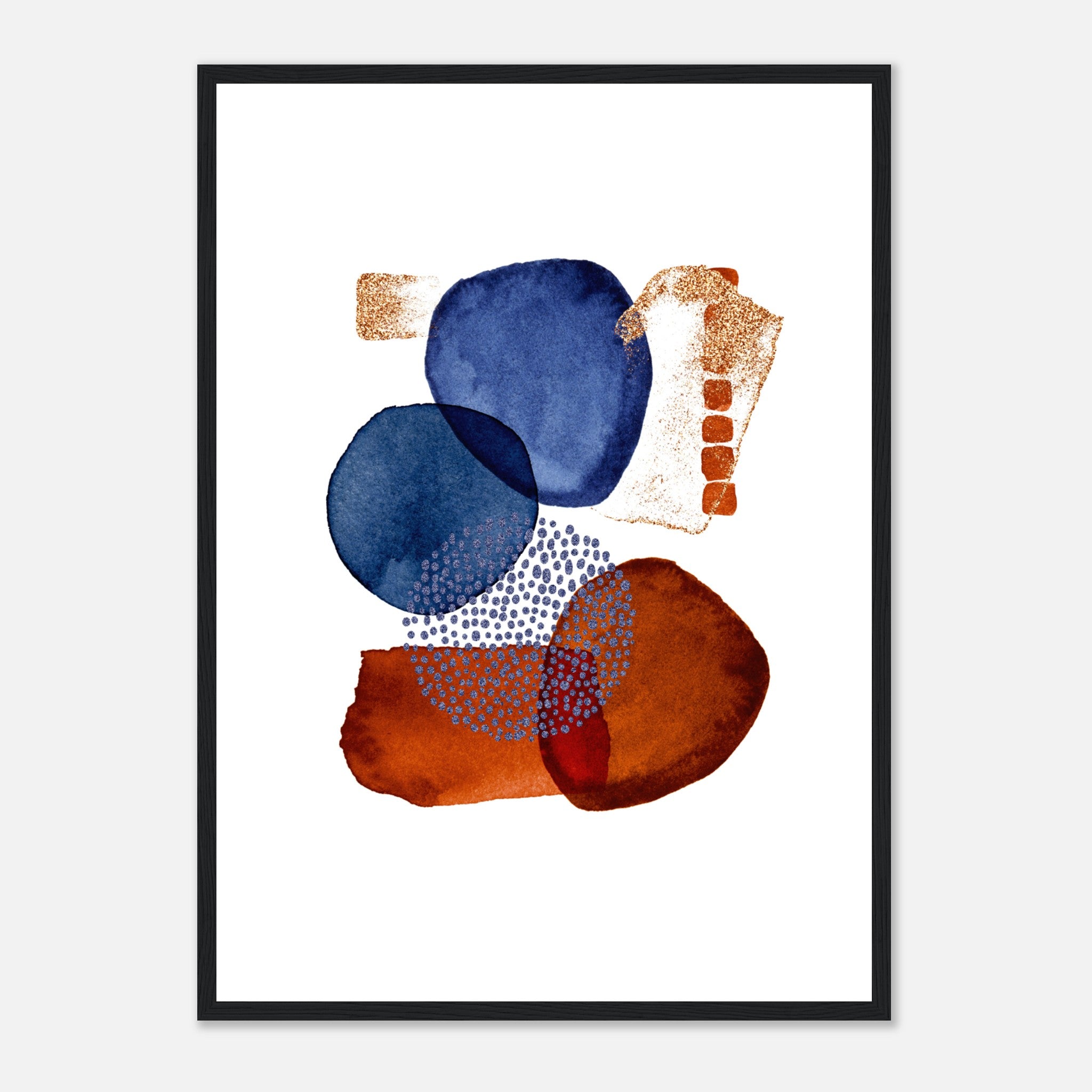 Abstract Watercolor Shapes 2 Poster