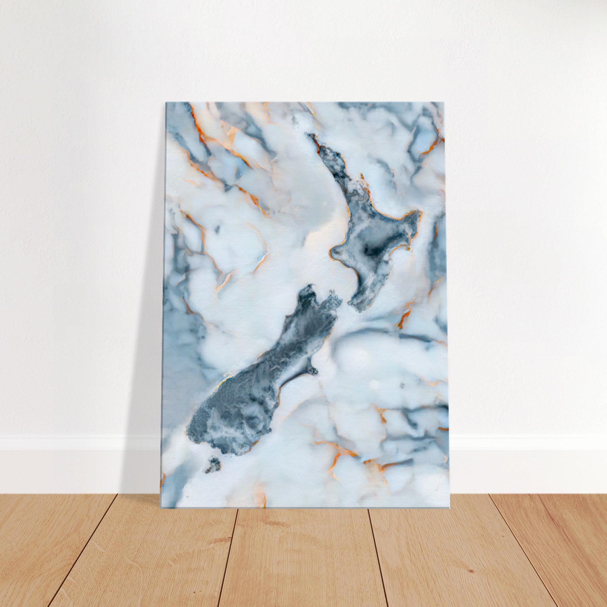 New Zealand Marble Map Canvas
