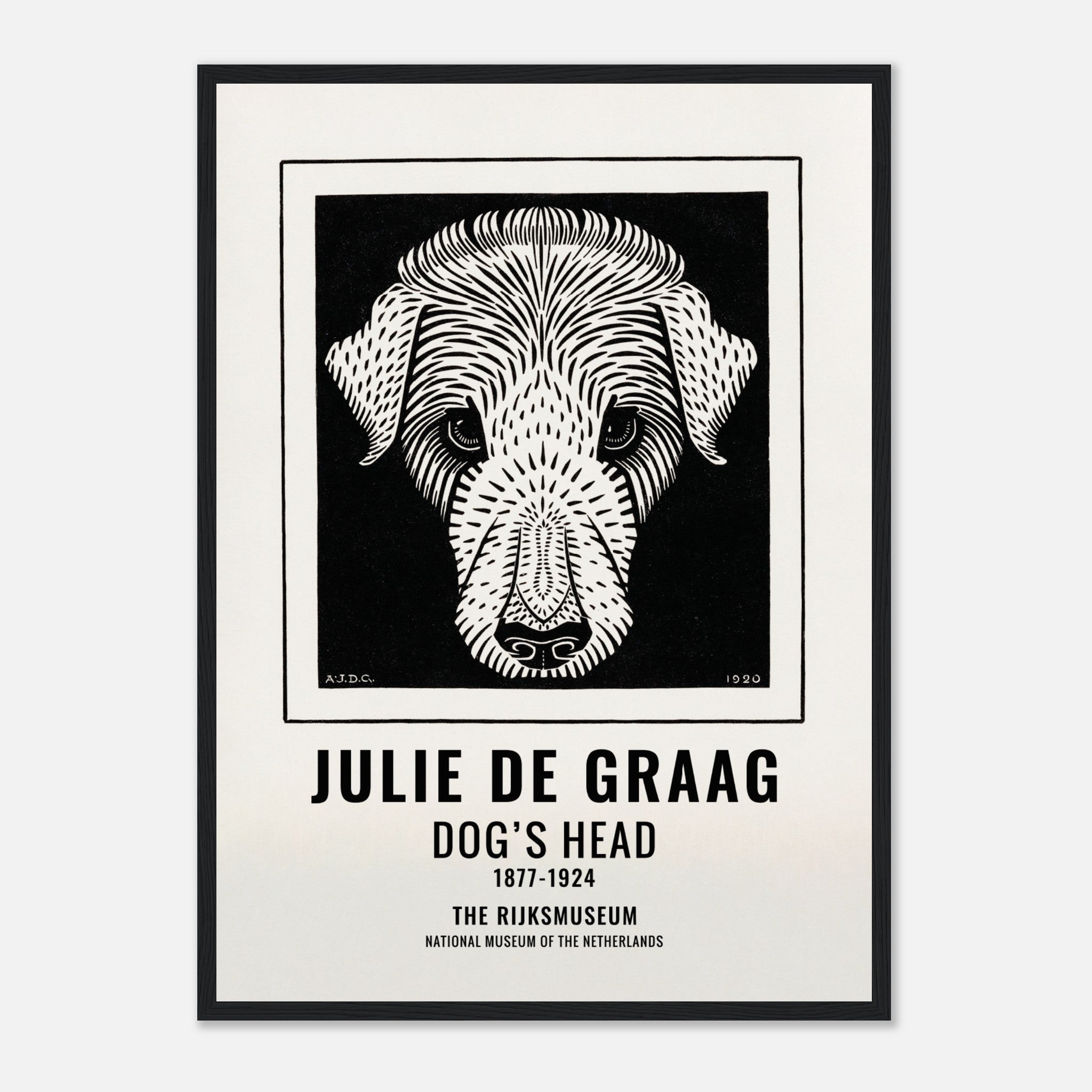 Dogs Head by Julie de Graag Poster