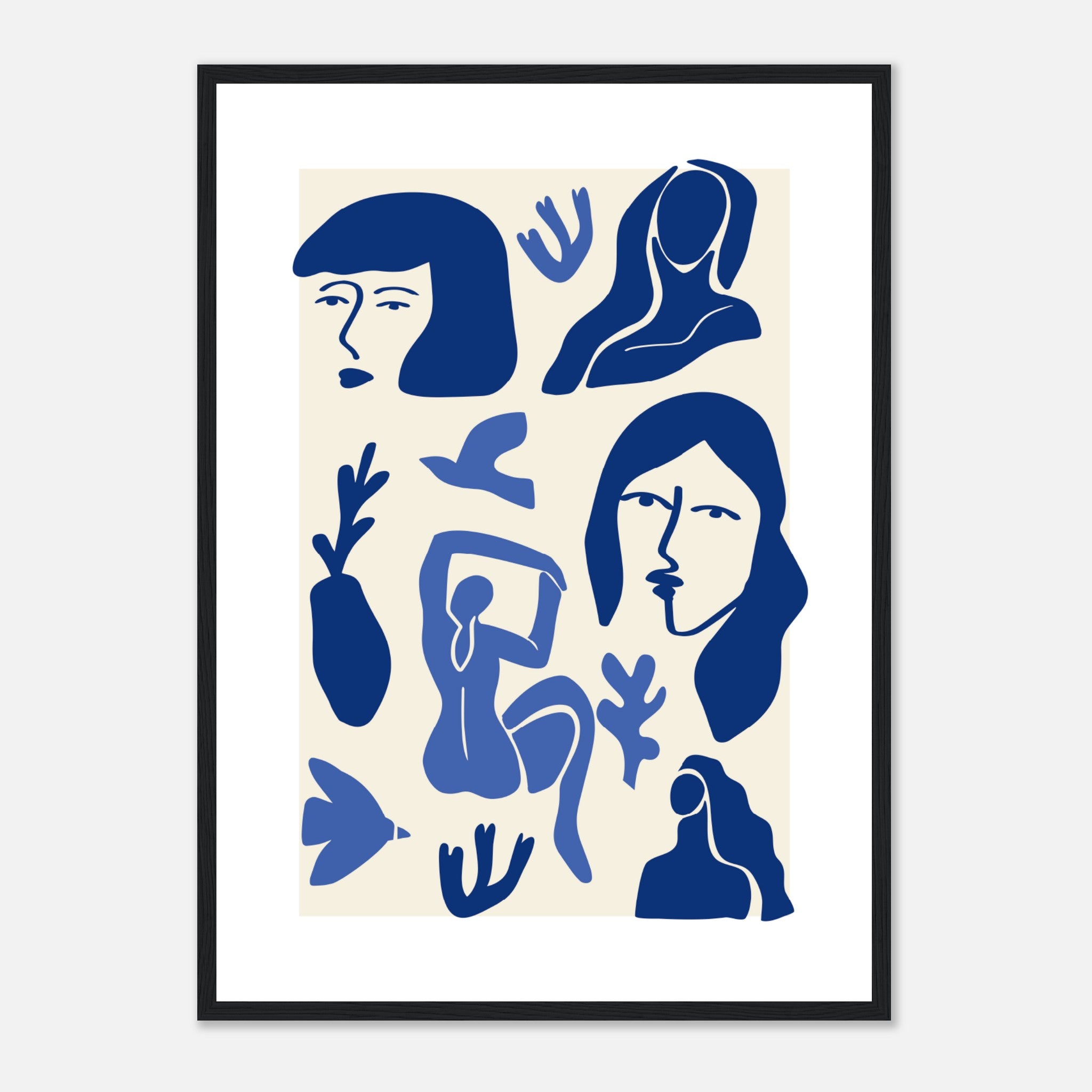 Matisse Blue Sketches Femme Poster Poster