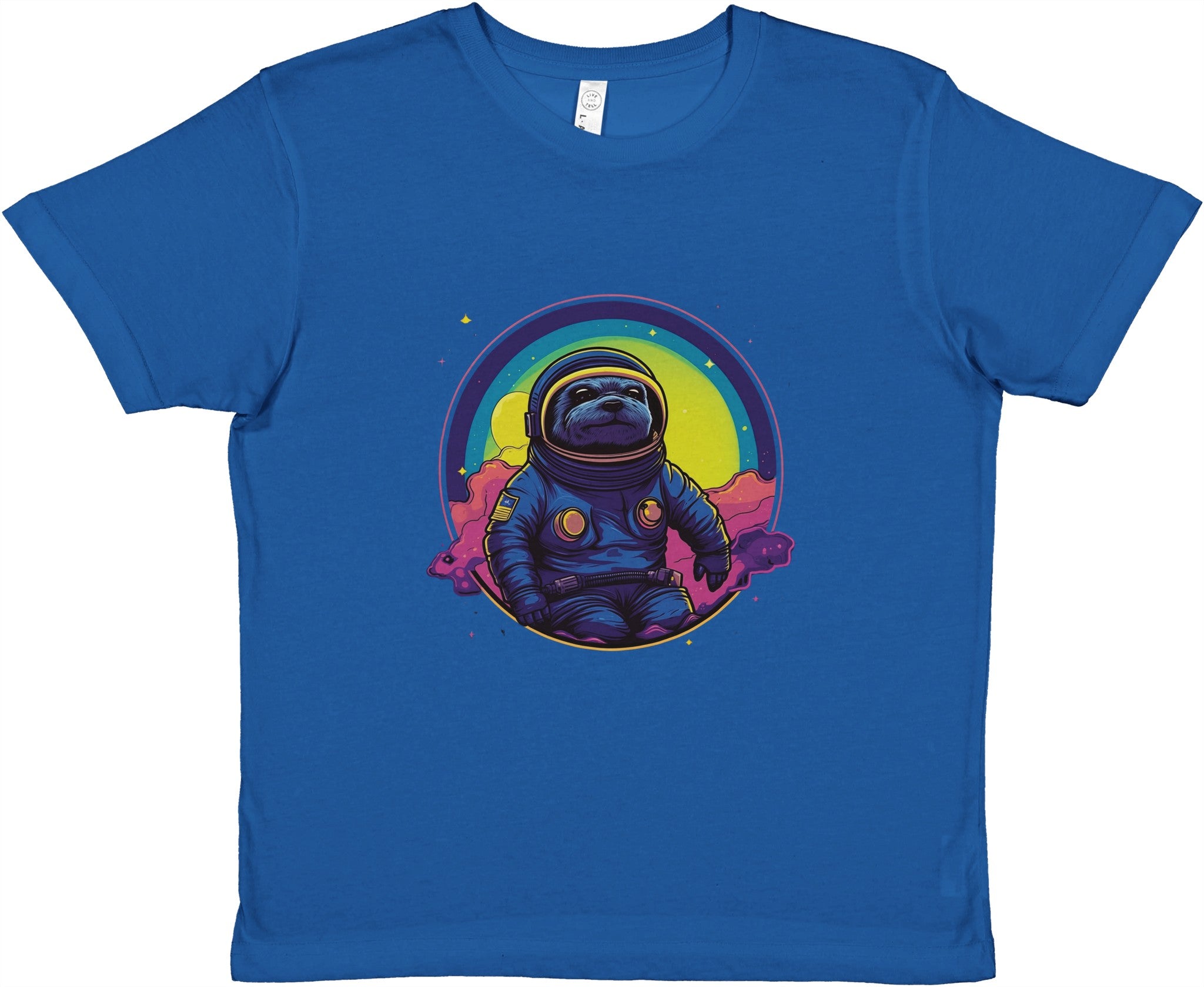 Cosmic Sloth Astronaut Kids Crewneck T-shirt - Optimalprint