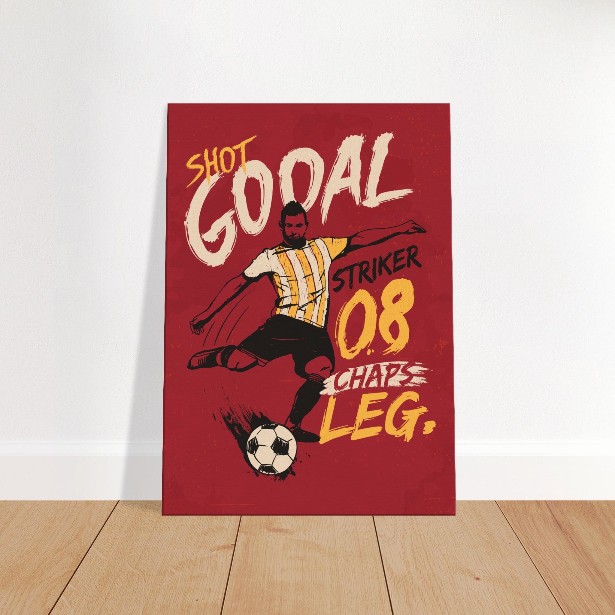 Grunge Football Soccer Player Canvas
