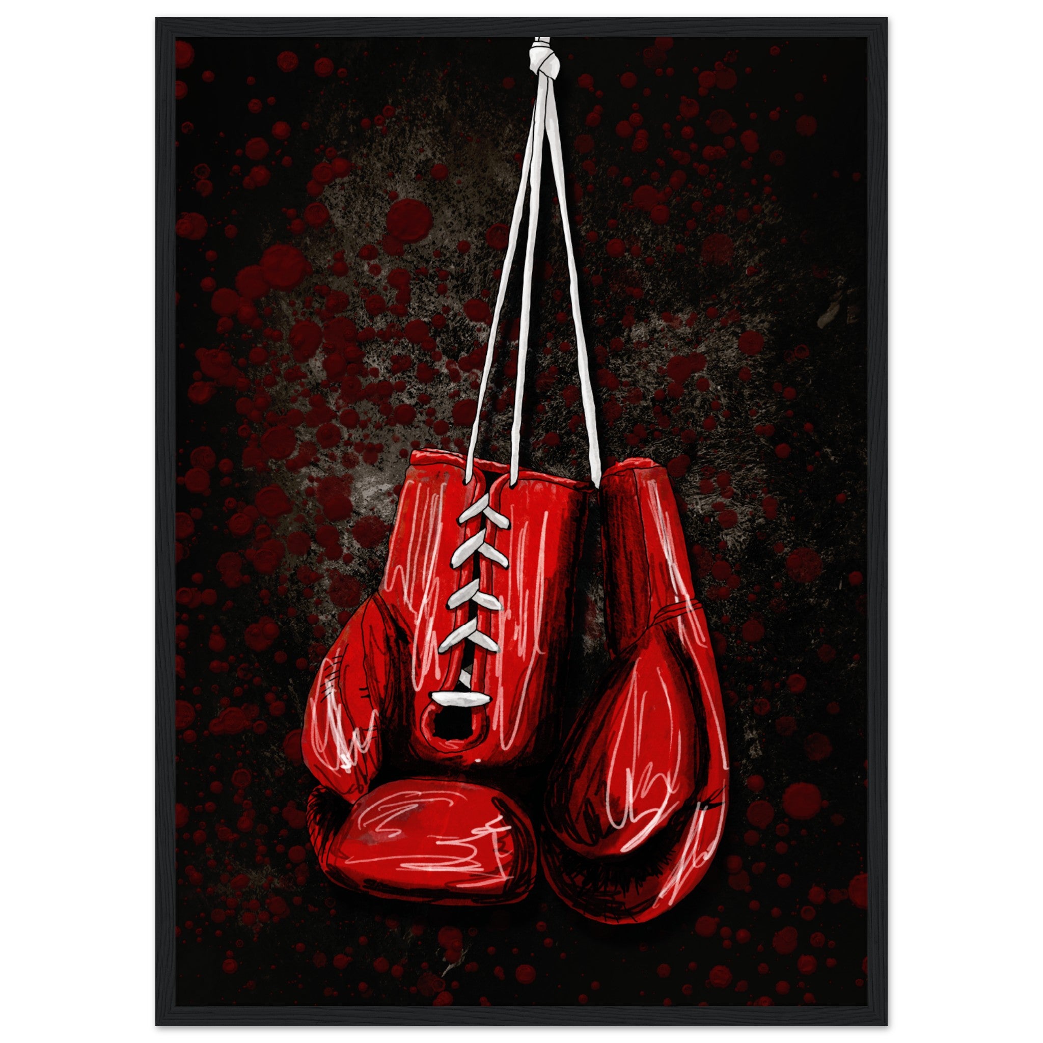Grunge Boxing Gloves Poster