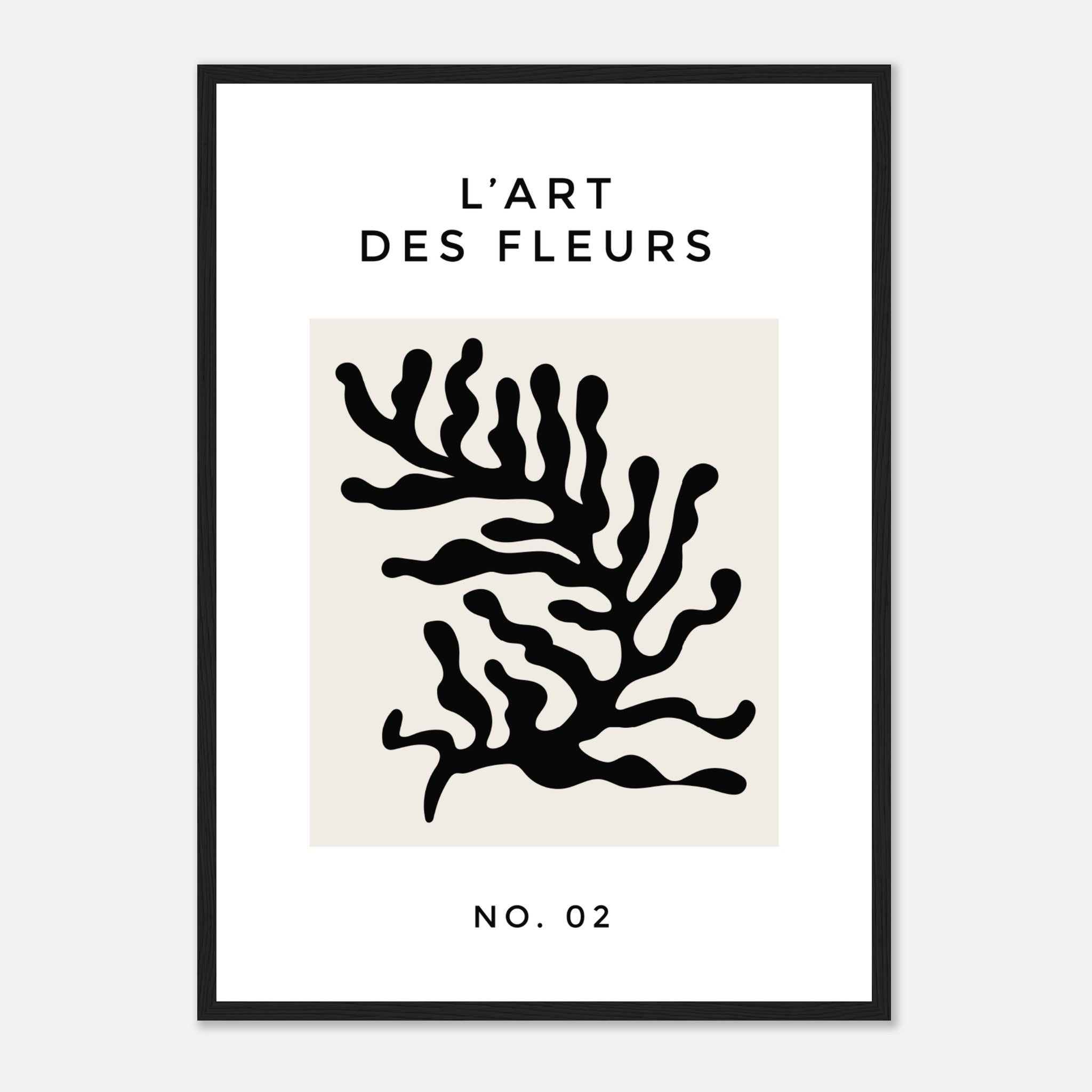 Art Des Fleurs No. 2 - Black Poster Poster