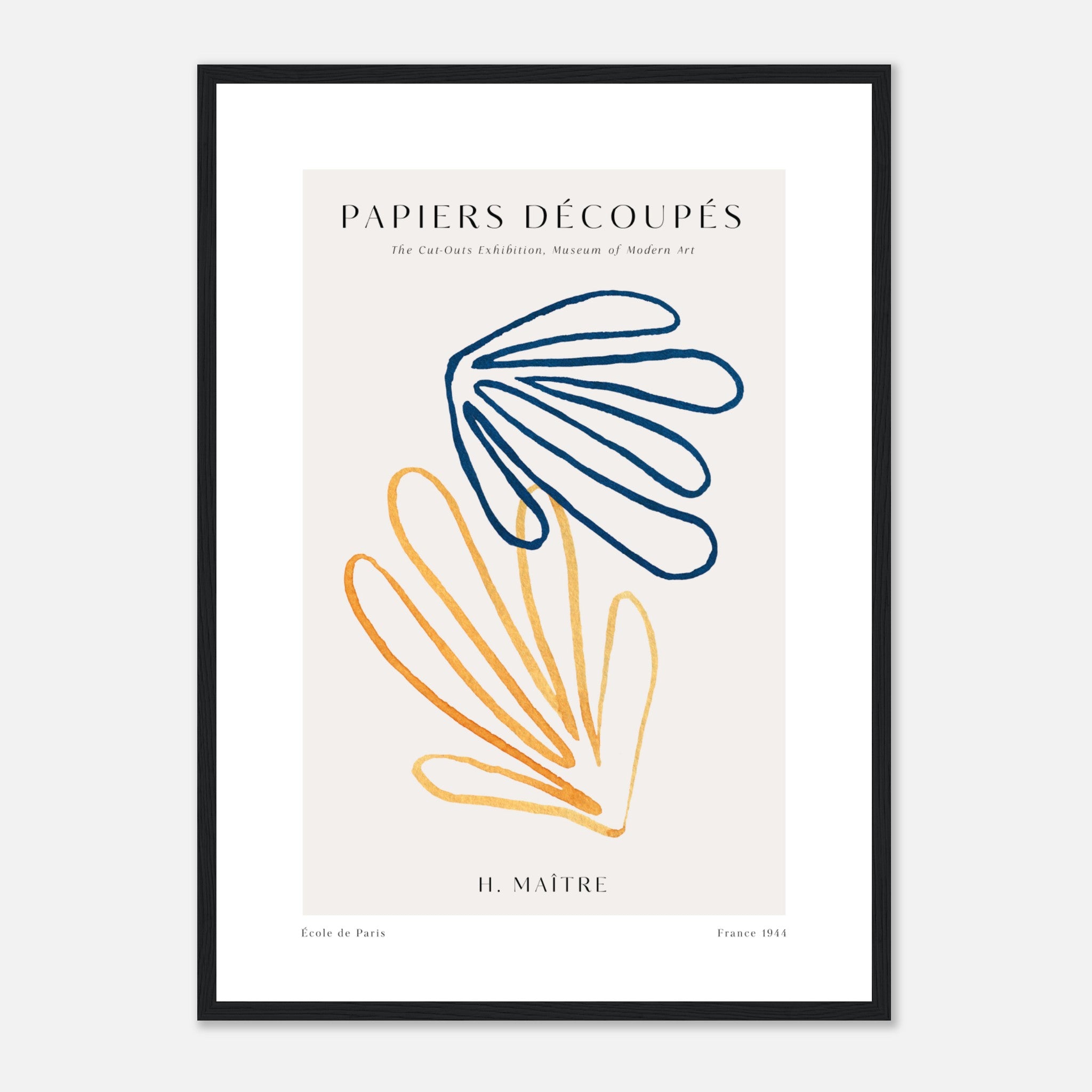 Matisse Papiers Decoupes No. 5 - Colores Póster
