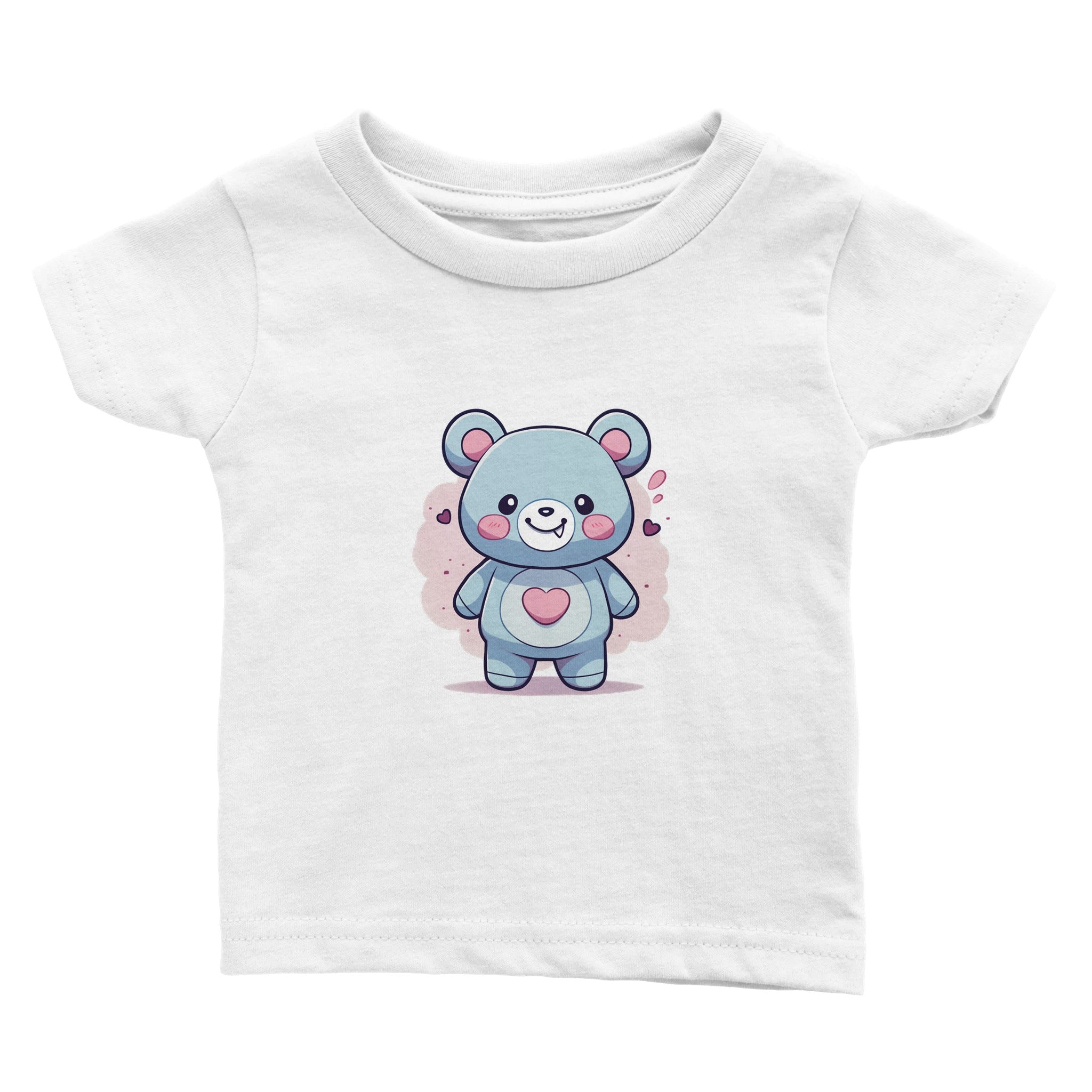 Cherished Heart Bear Baby Crewneck T-shirt - Optimalprint