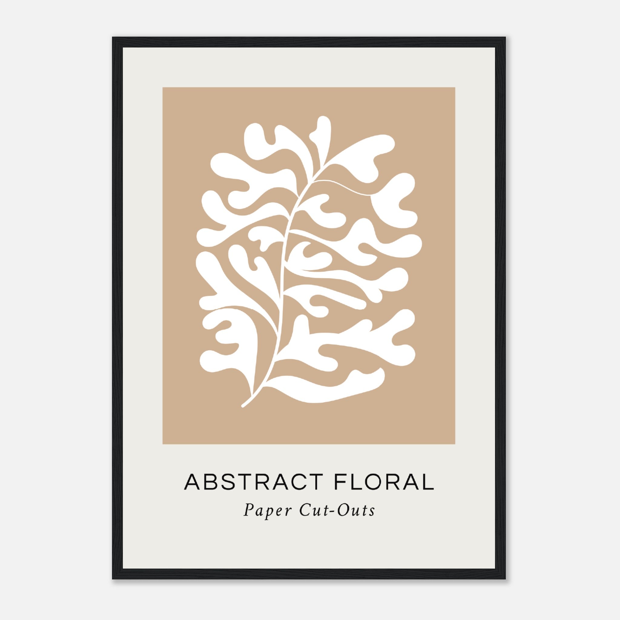 Recortes de papel florales abstractos 1 Póster