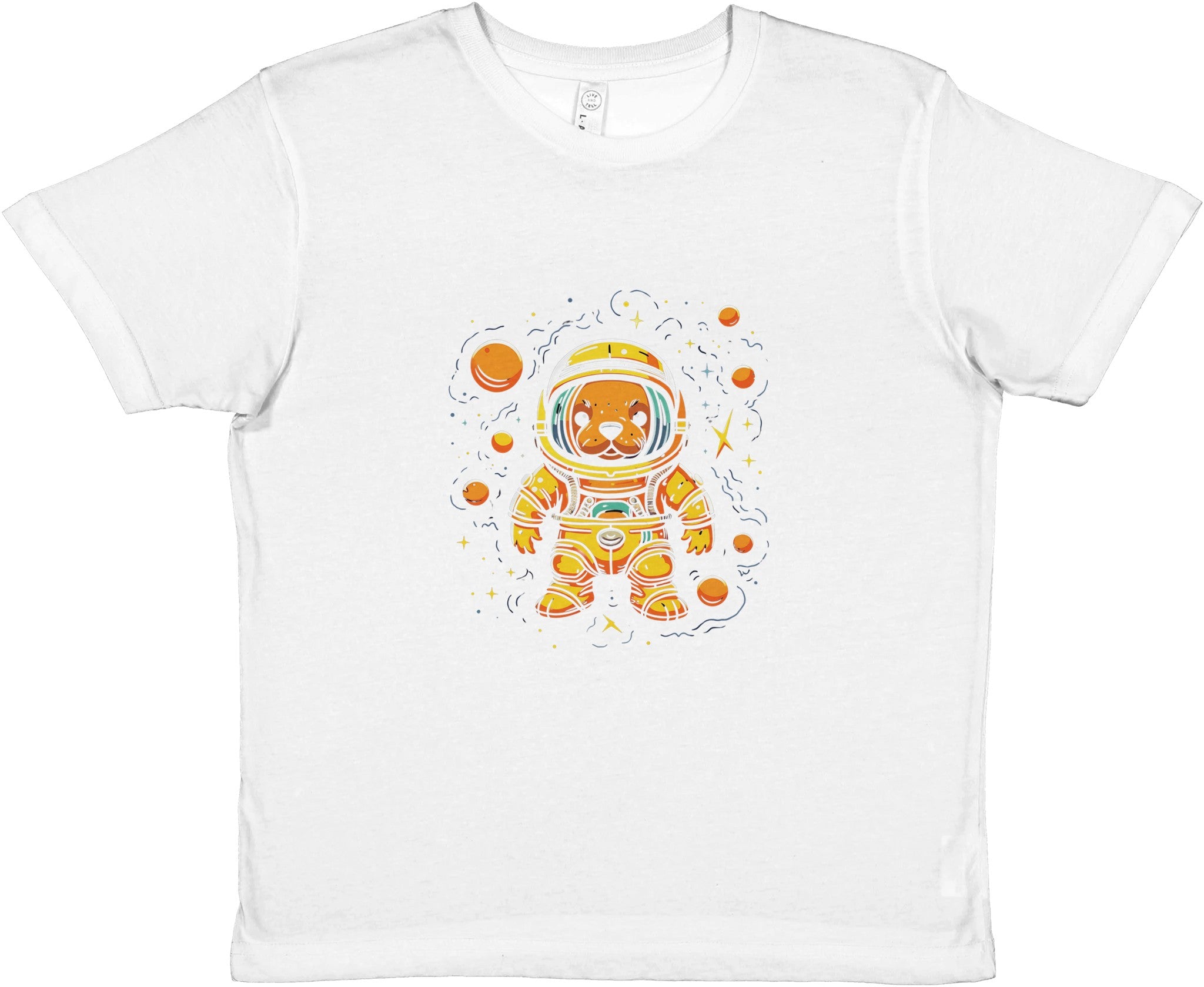 Cosmic Canine Explorer Kids Crewneck T-shirt - Optimalprint