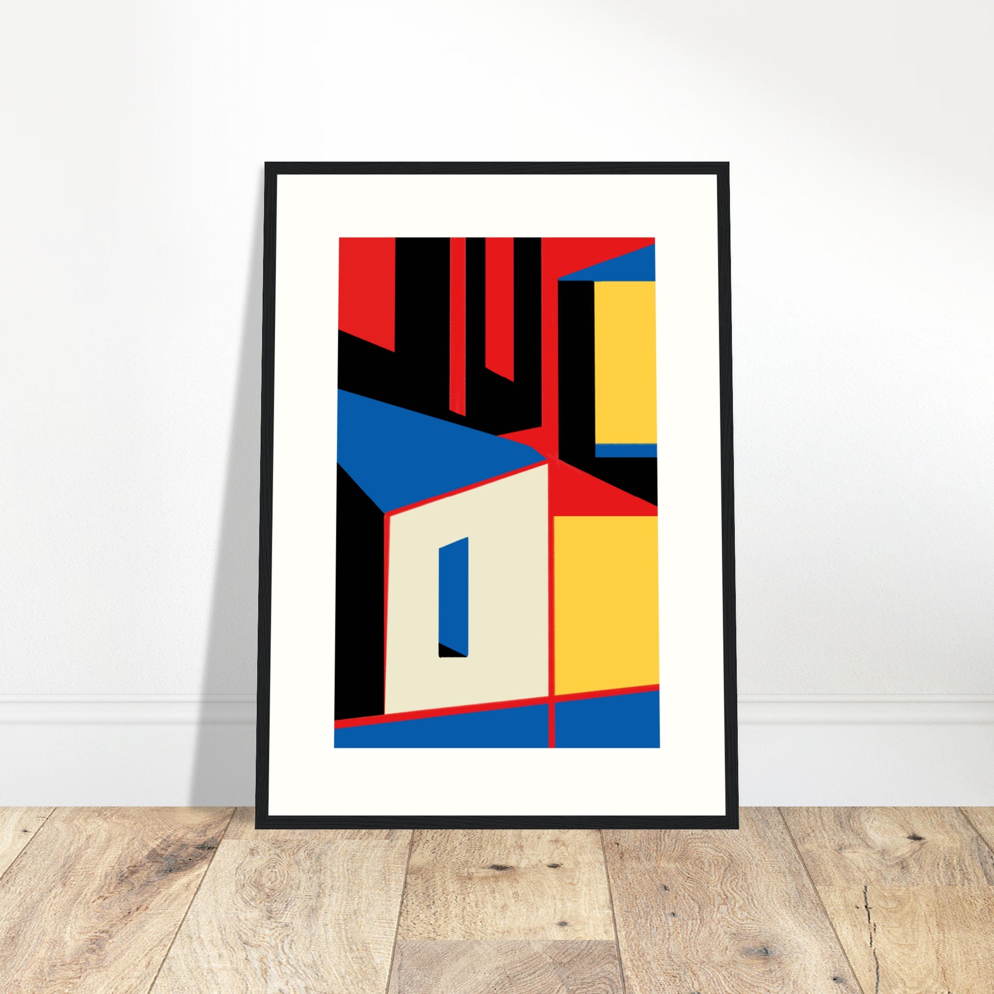 Póster Corredor minimalista estilo Bauhaus.