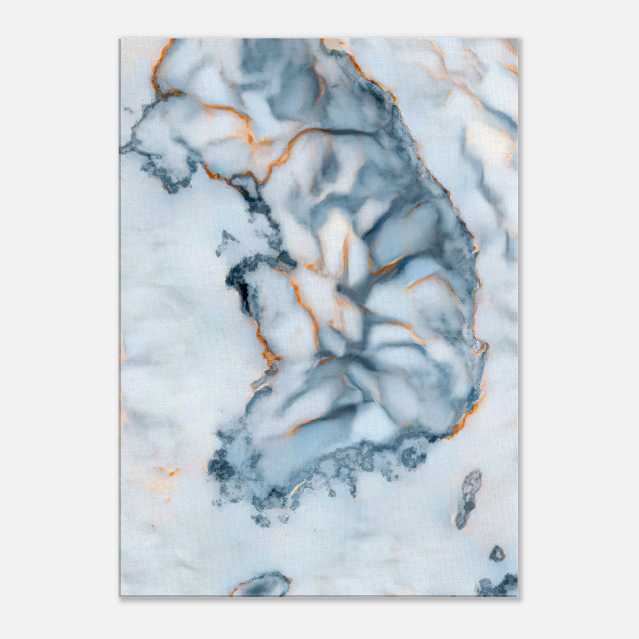 South Korea Marble Map Canvas
