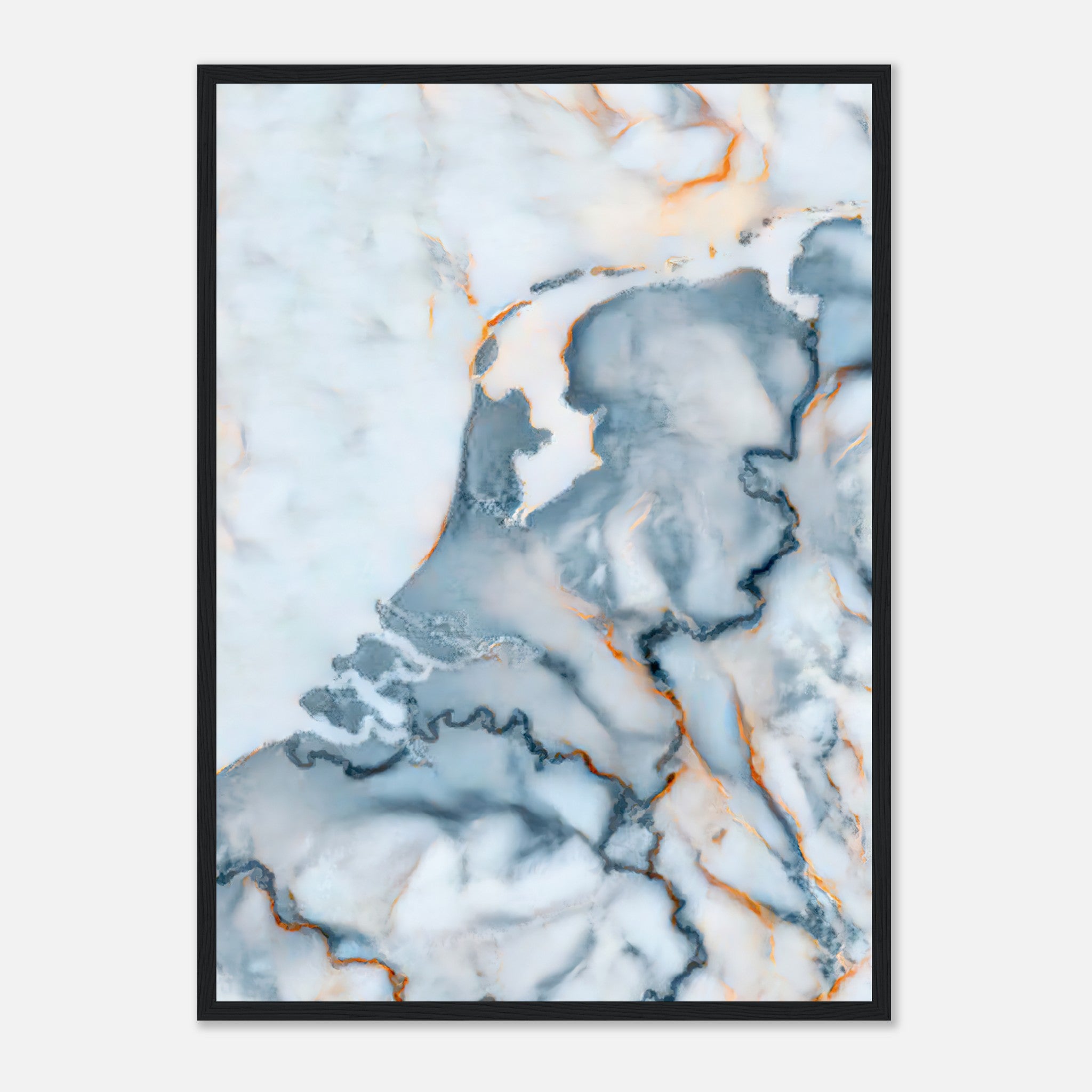 Netherlands Marble Map Poster