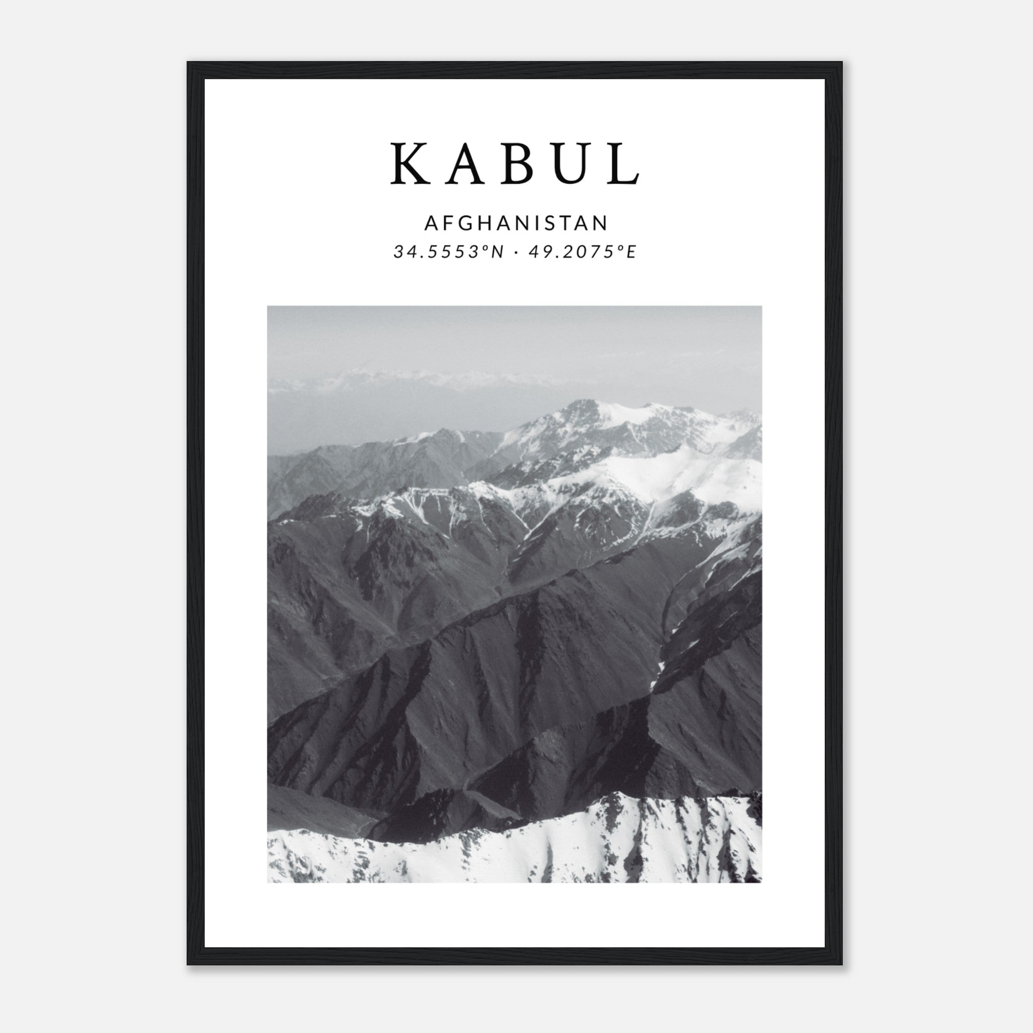 Póster Montañas nevadas en Kabul