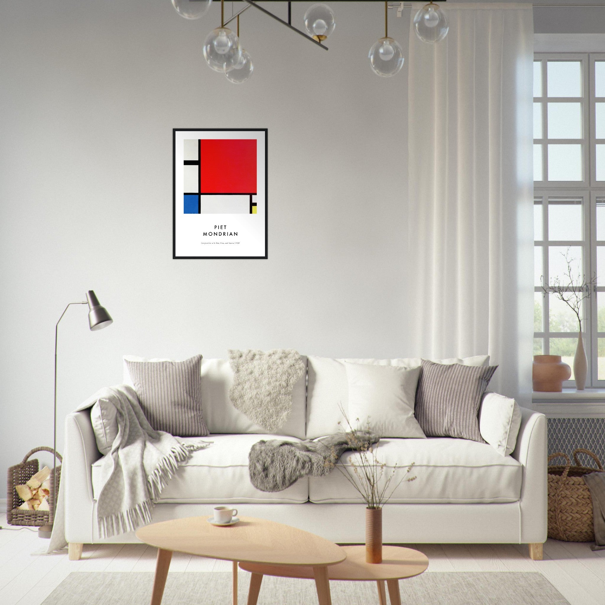 Mondrian Red Square Poster
