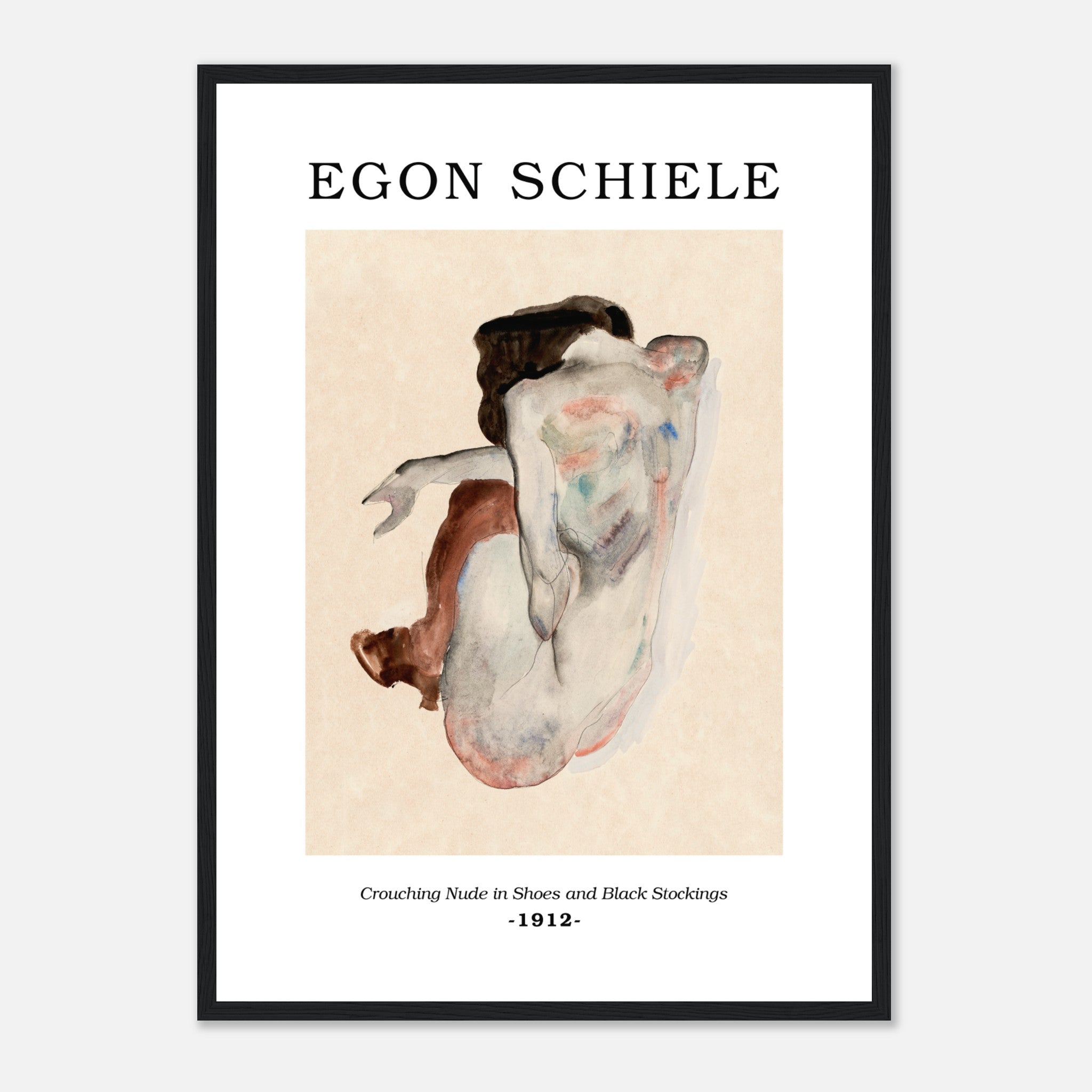 Dama desnuda de Egon Schiele Póster