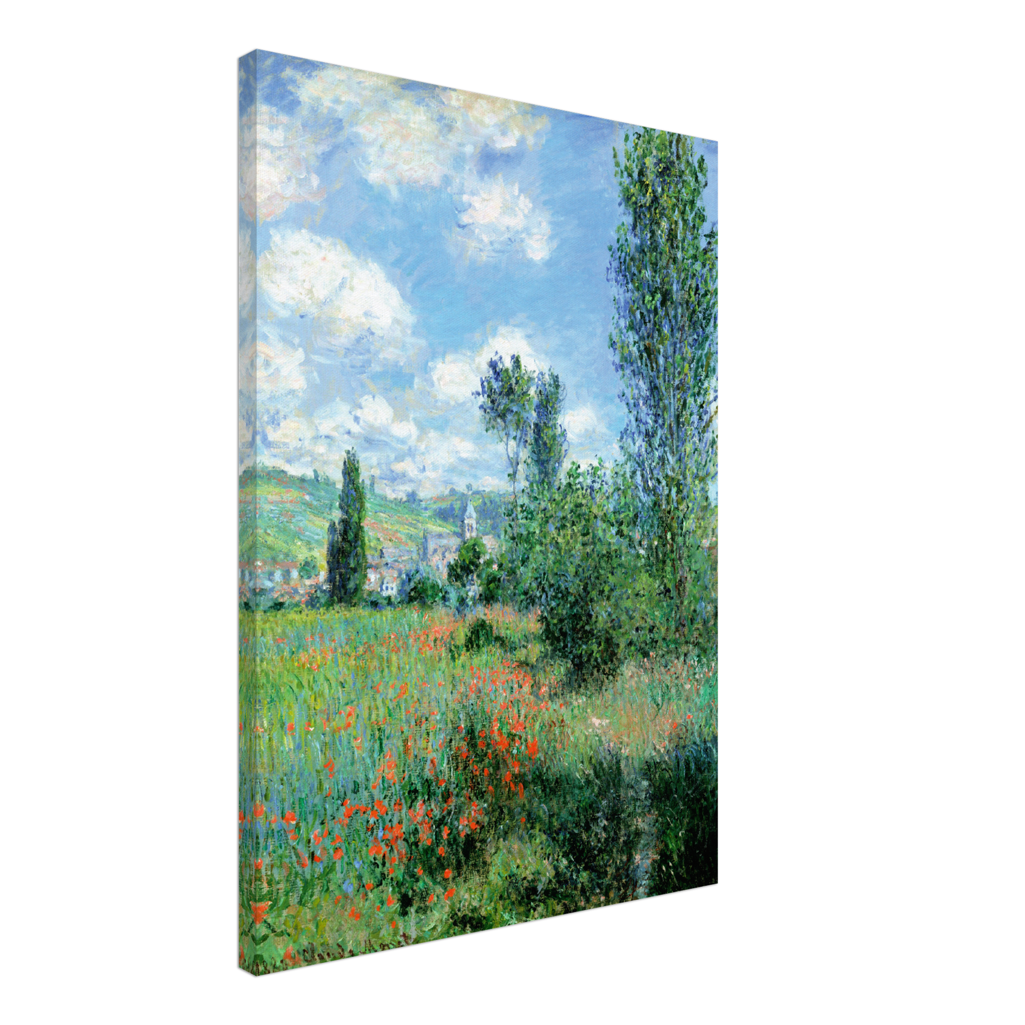 Monet Vista de Vétheuil (1880) Lienzo