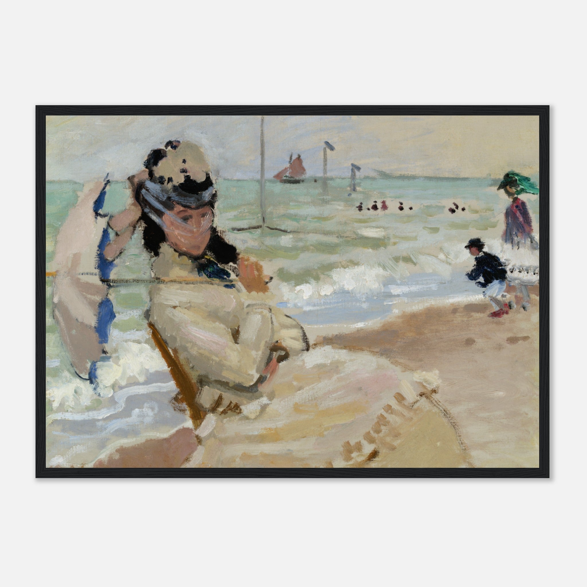 Camille On The Beach In Trouville (1870) Poster