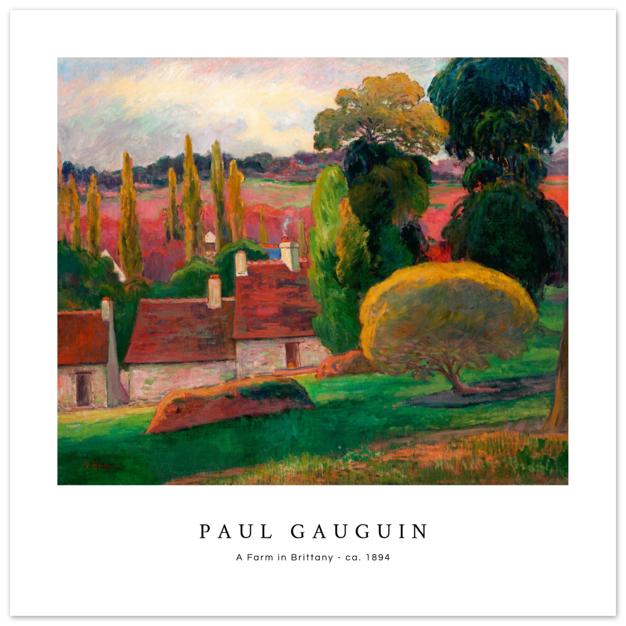 A Farm in Brittany by Paul Gauguin Poster