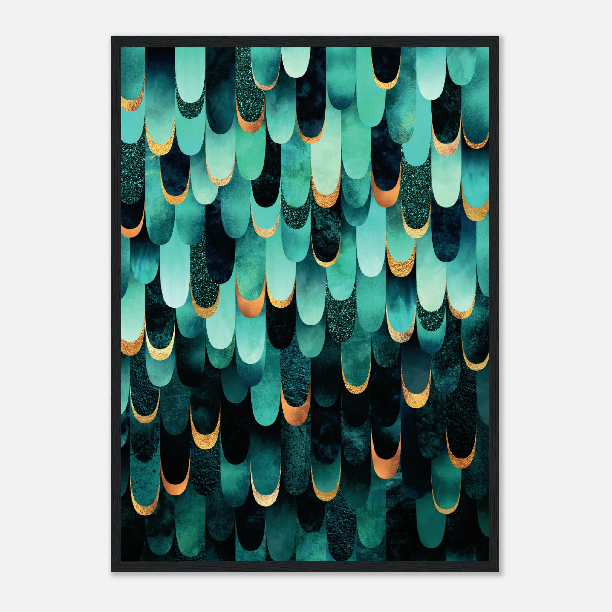 Feathered Turquoise Poster