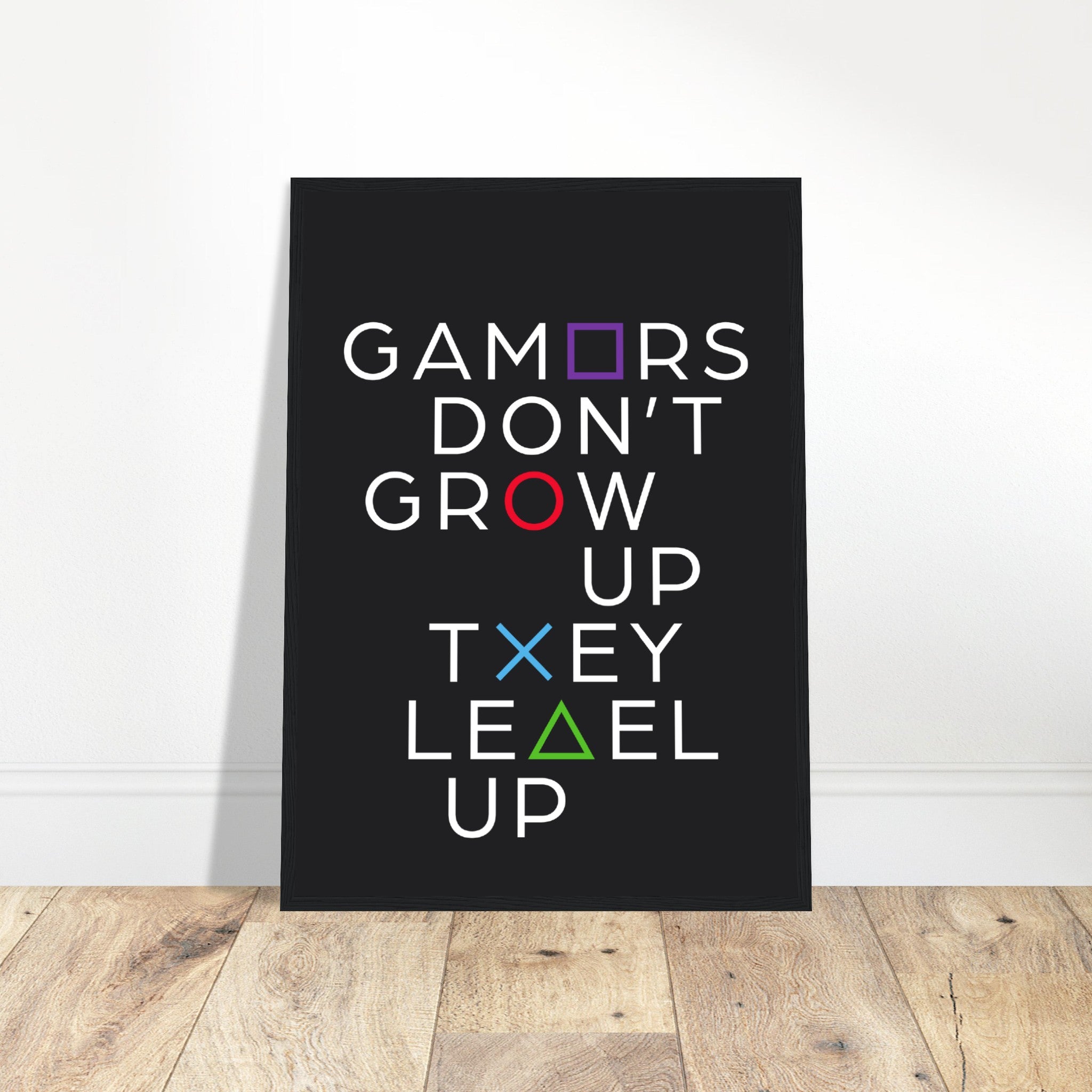 Gamers Level Up Dark Poster