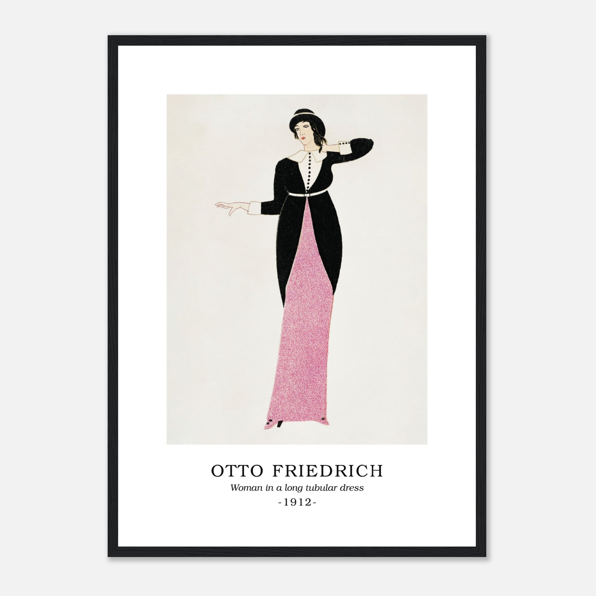 Woman in a pink tubular dress No. 2 Poster