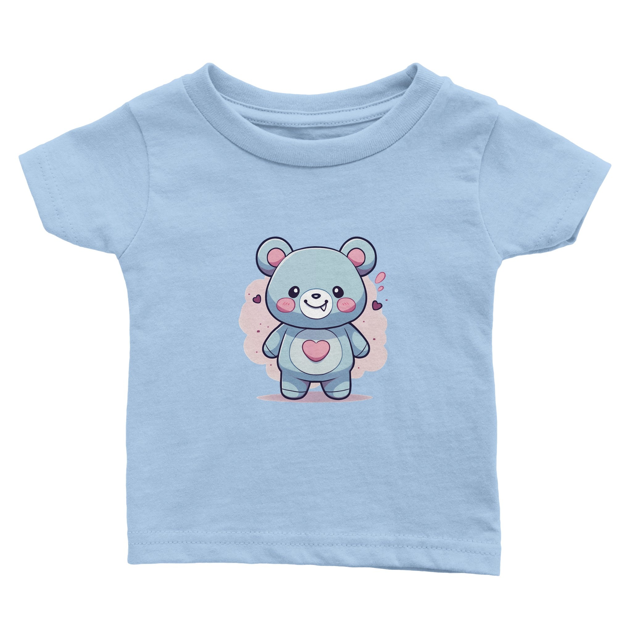 Cherished Heart Bear Baby Crewneck T-shirt - Optimalprint