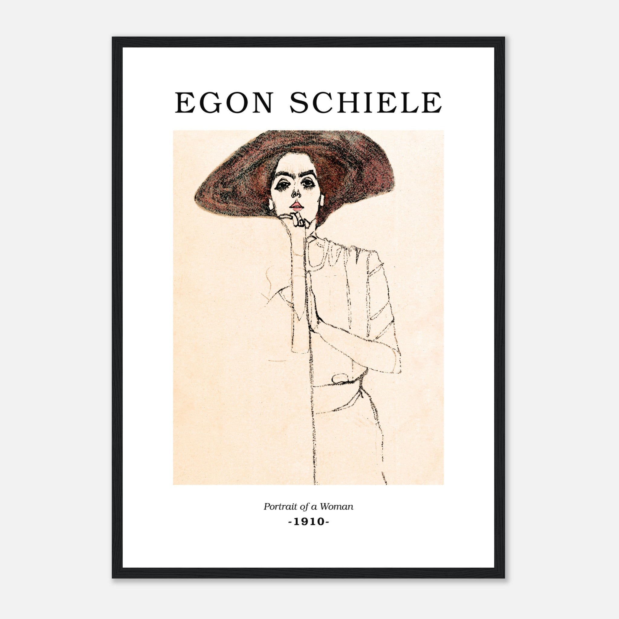 Portrait of a Woman by Egon Schiele Poster
