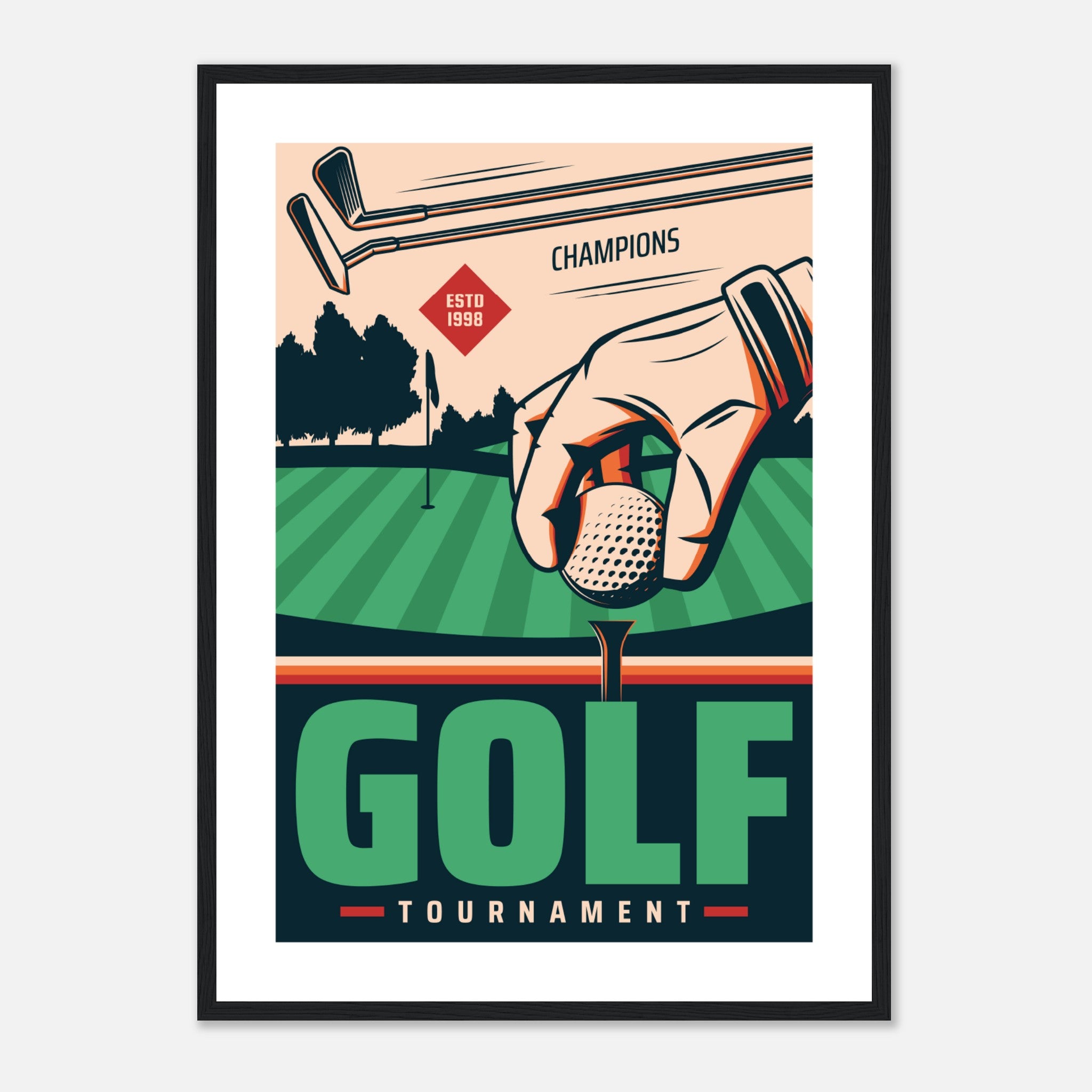 Golf Tournament Retro Poster Poster