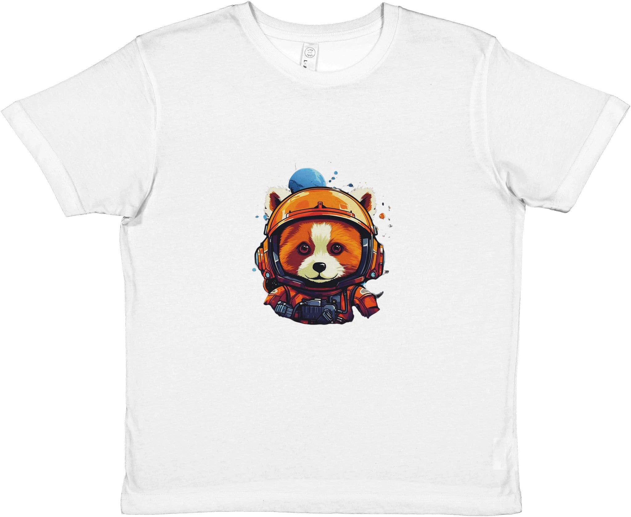 Cosmic Red Panda Astronaut Kids Crewneck T-shirt - Optimalprint