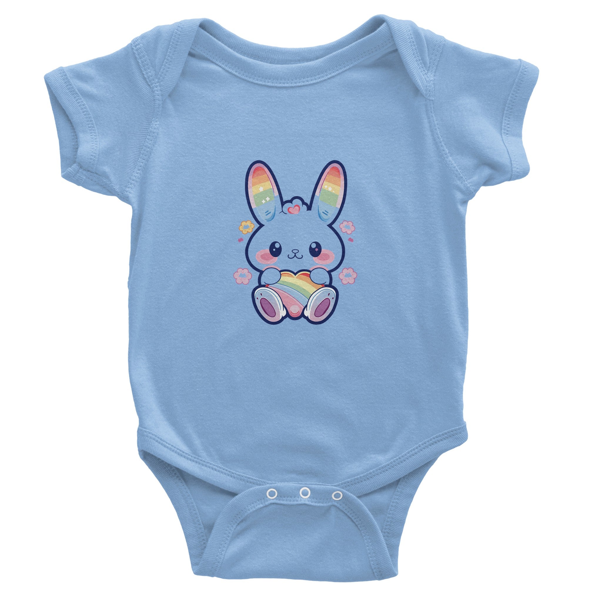 Pastel Paws Cuddles Baby Short Sleeve Bodysuit - Optimalprint