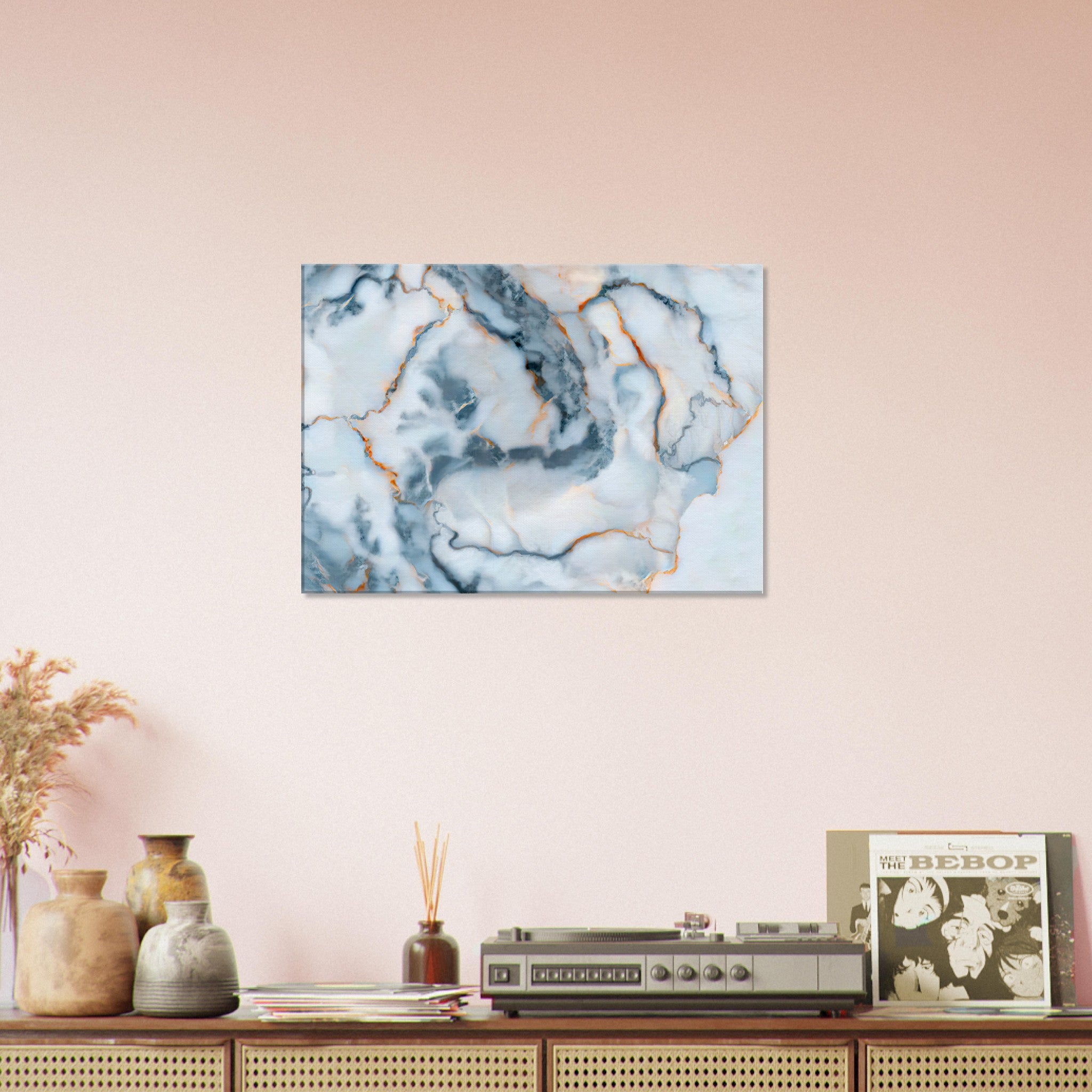 Romania Marble Map Canvas