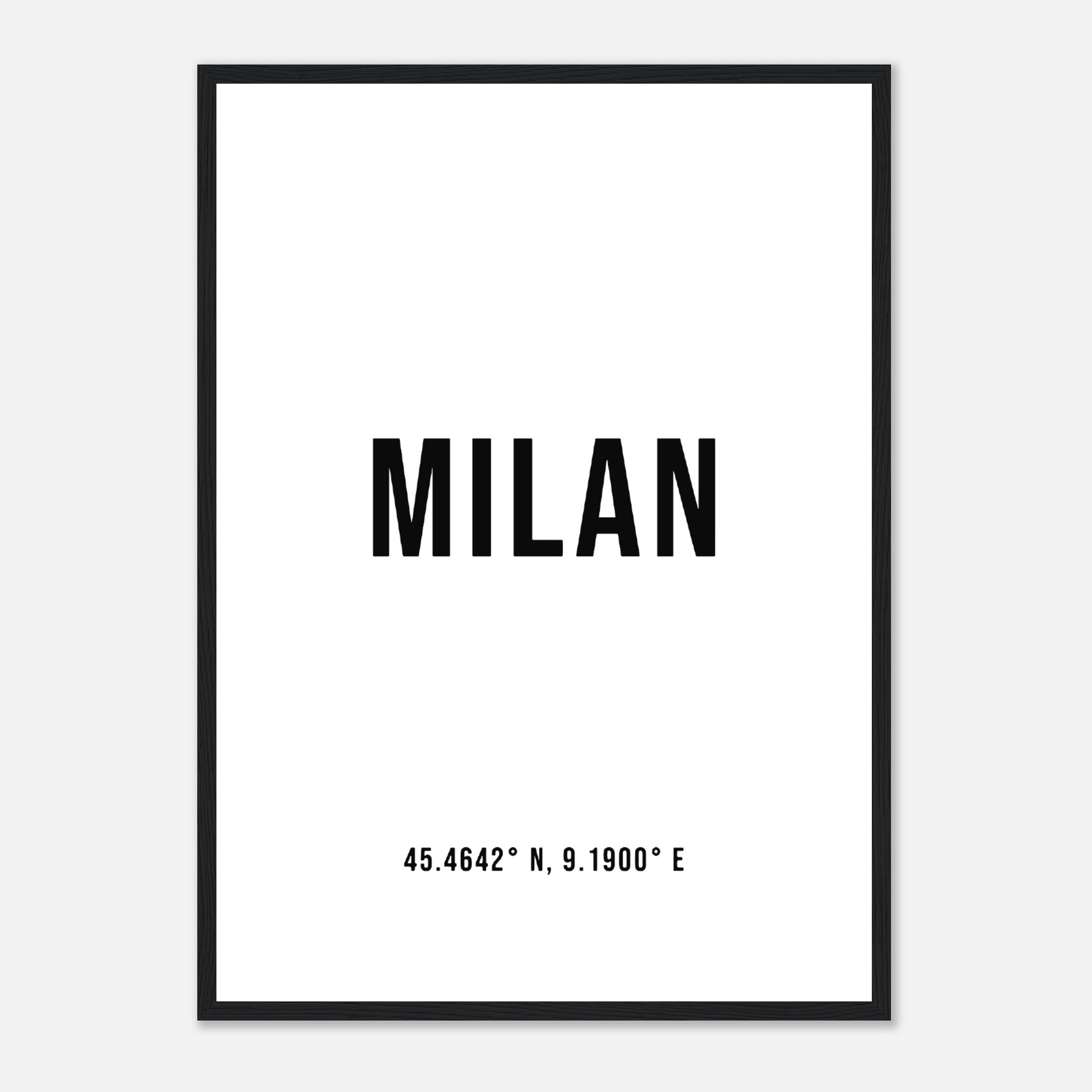 Simple Coordinates Milan 1 Poster