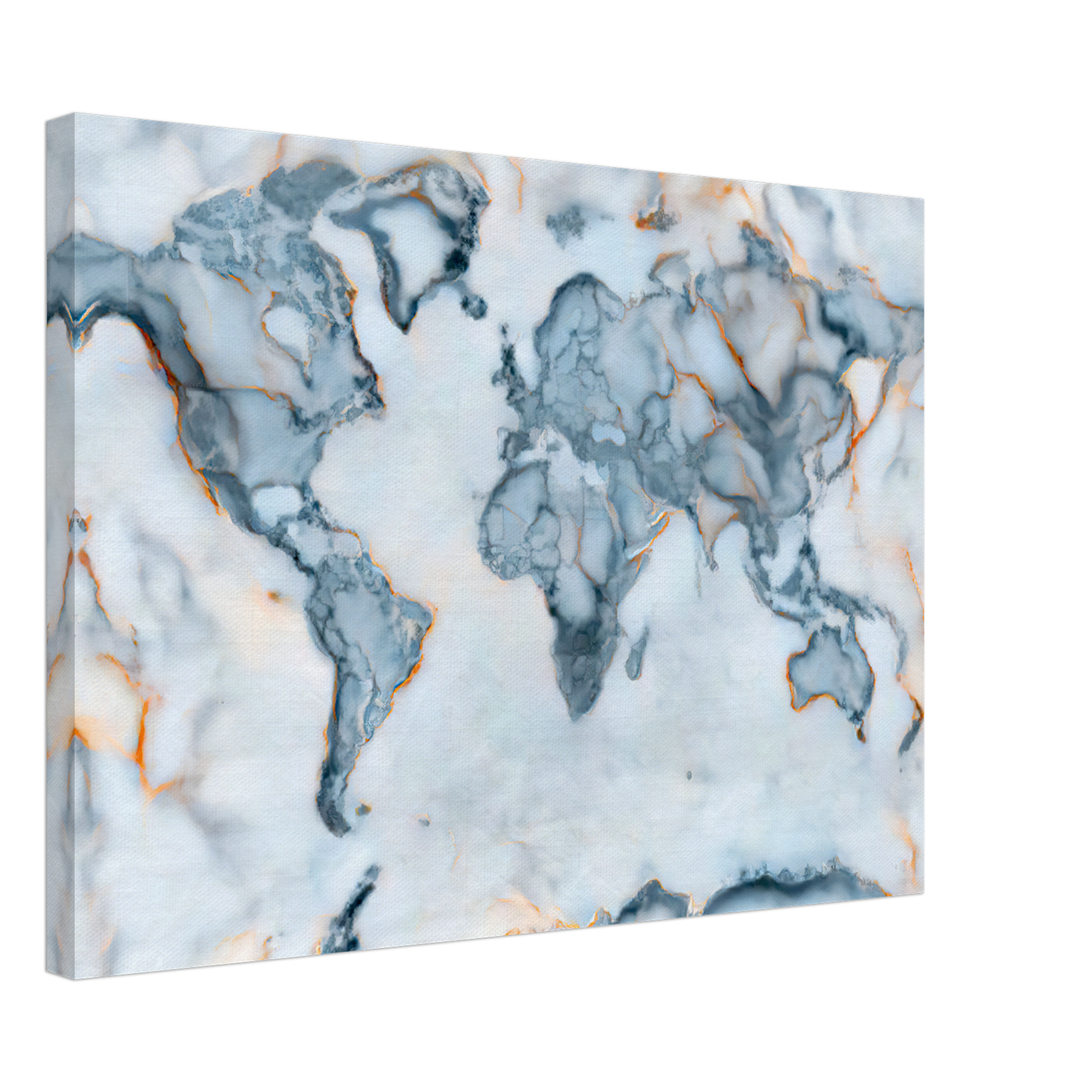 World Marble Map Canvas