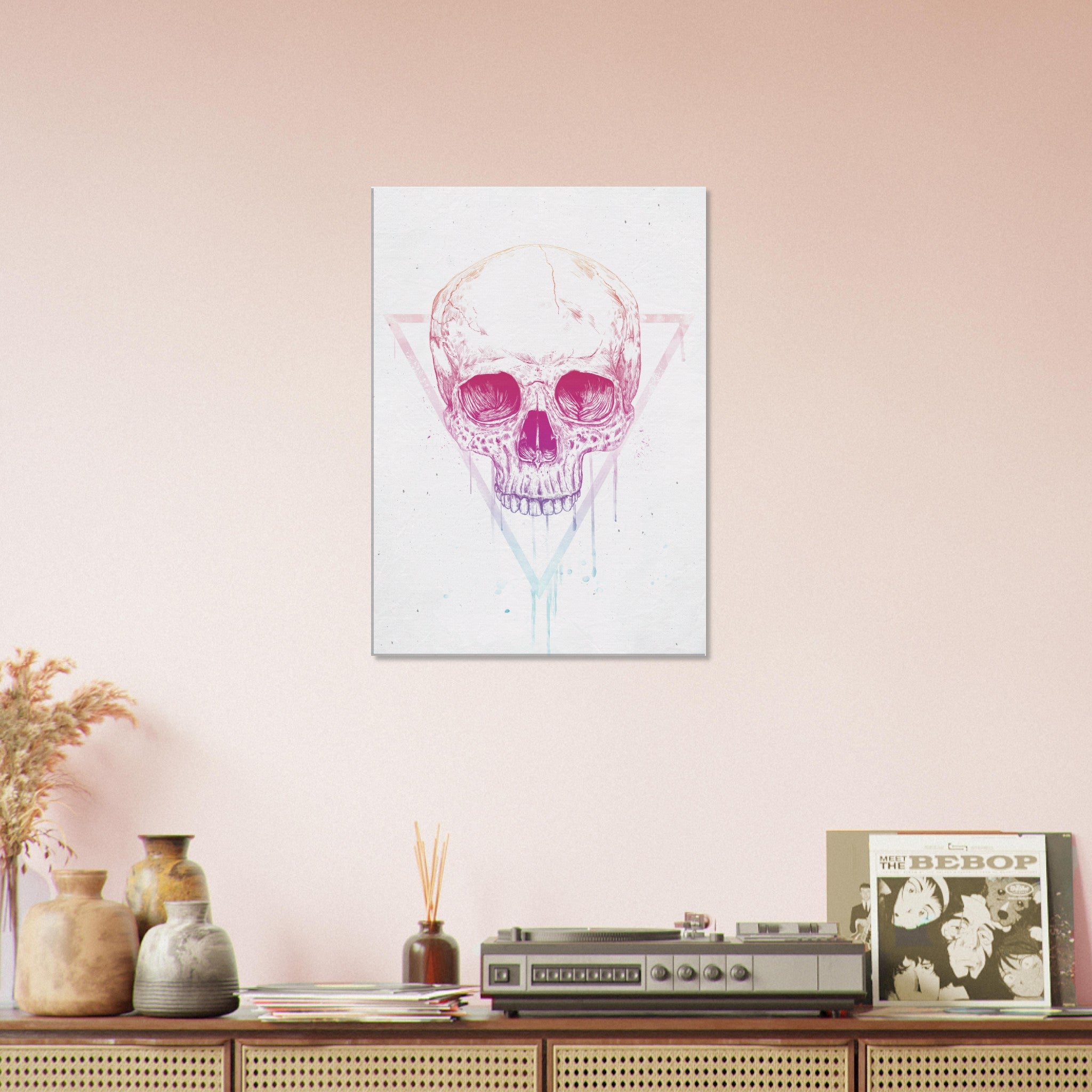 Skull In A Triangle Canvas