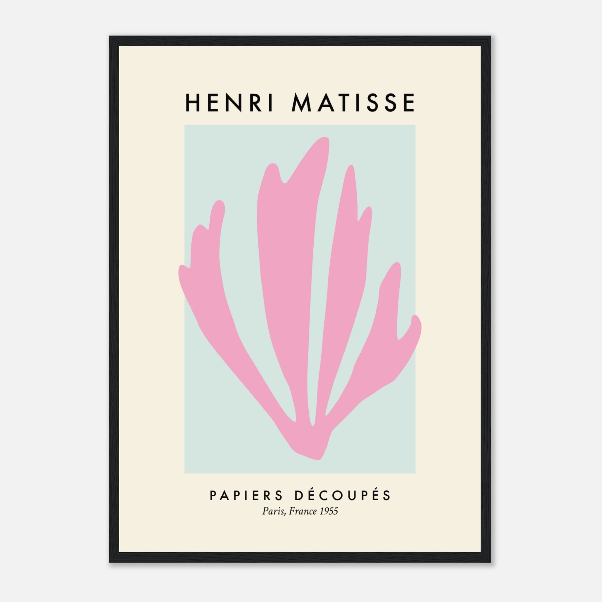 Póster Matisse Papercut rosa Póster