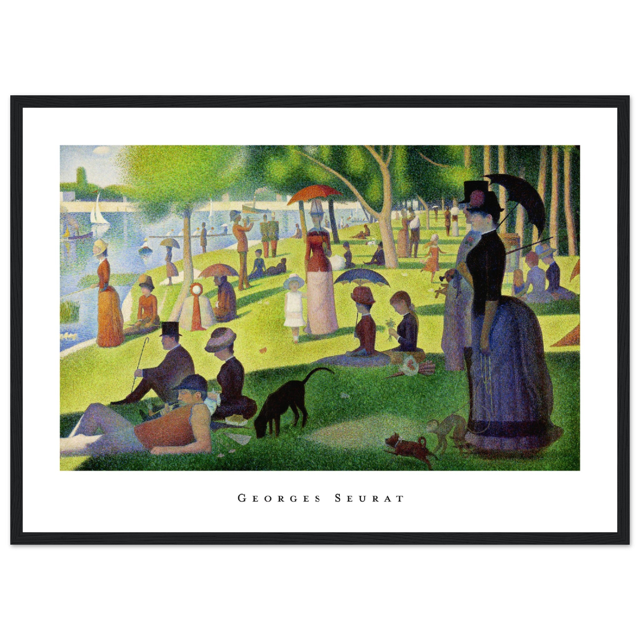 Escena del parque Georges Seurat Póster