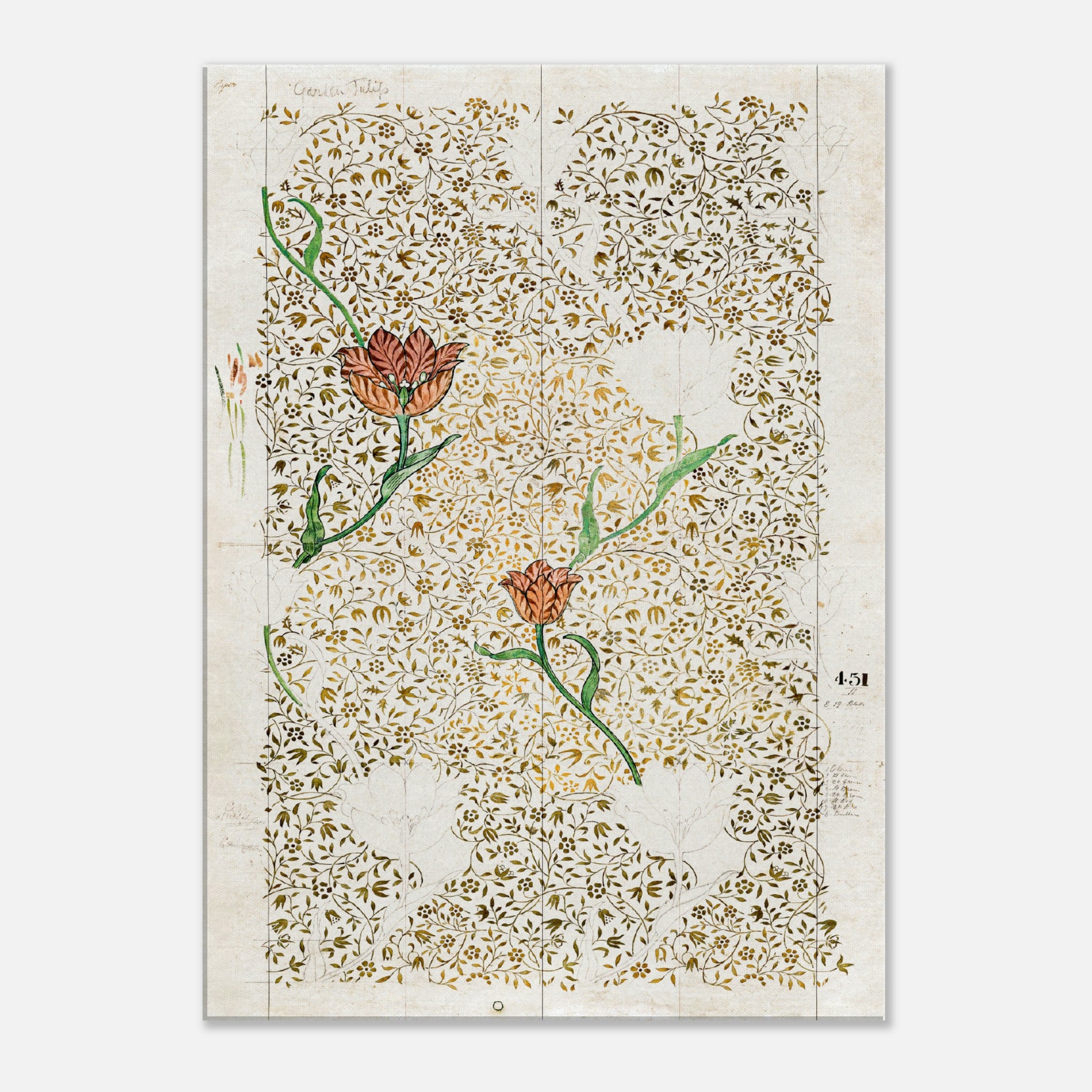 Tulipán de jardín de William Morris (1885) Lienzo