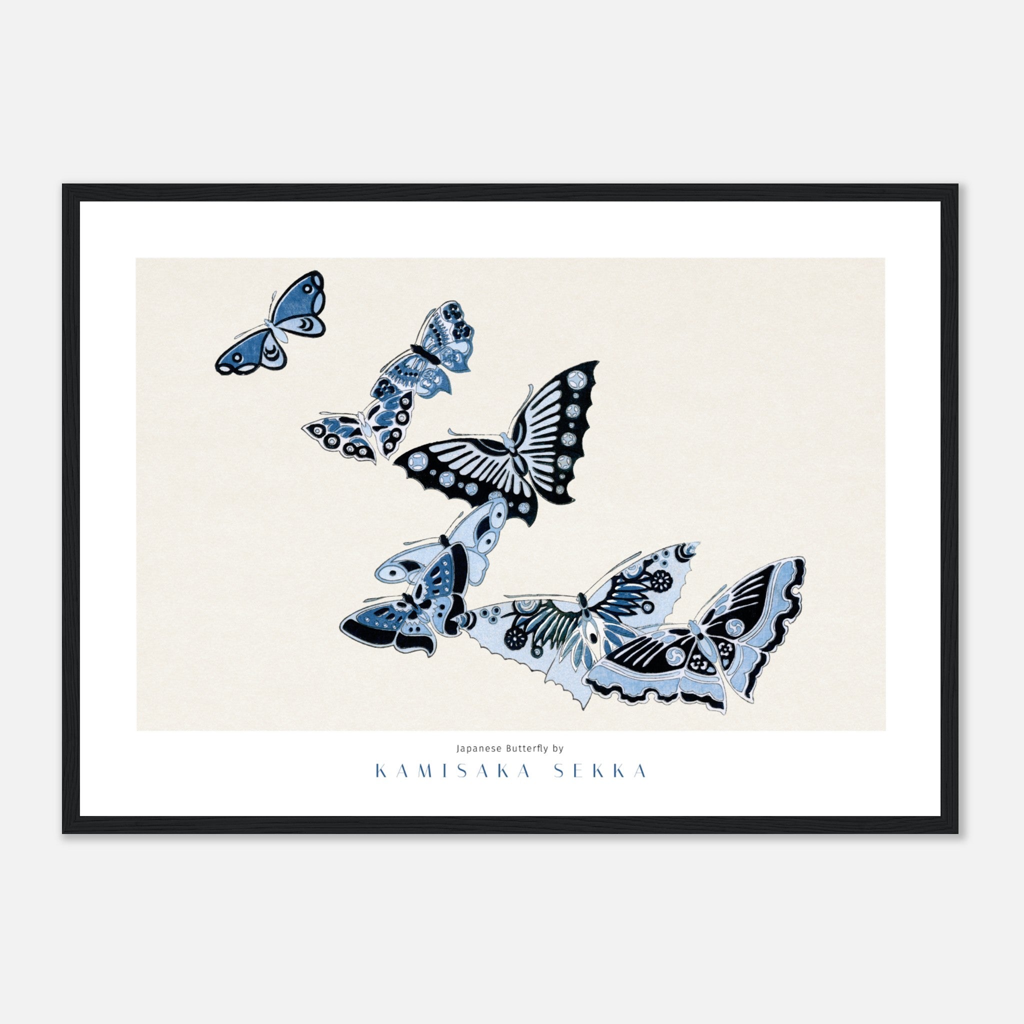 Mariposa japonesa de Kamisaka Sekka No. 02 Póster