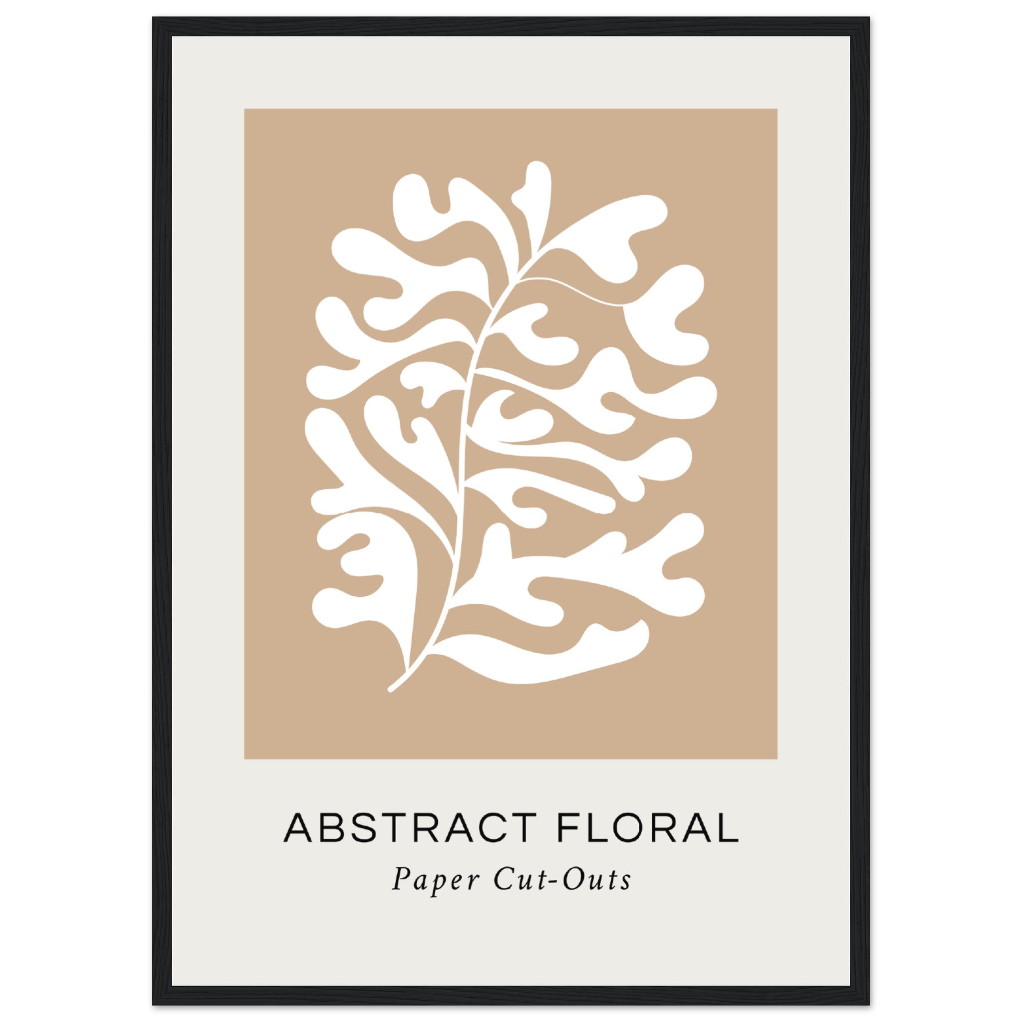Abstract Floral Paper CutOuts 1 Poster