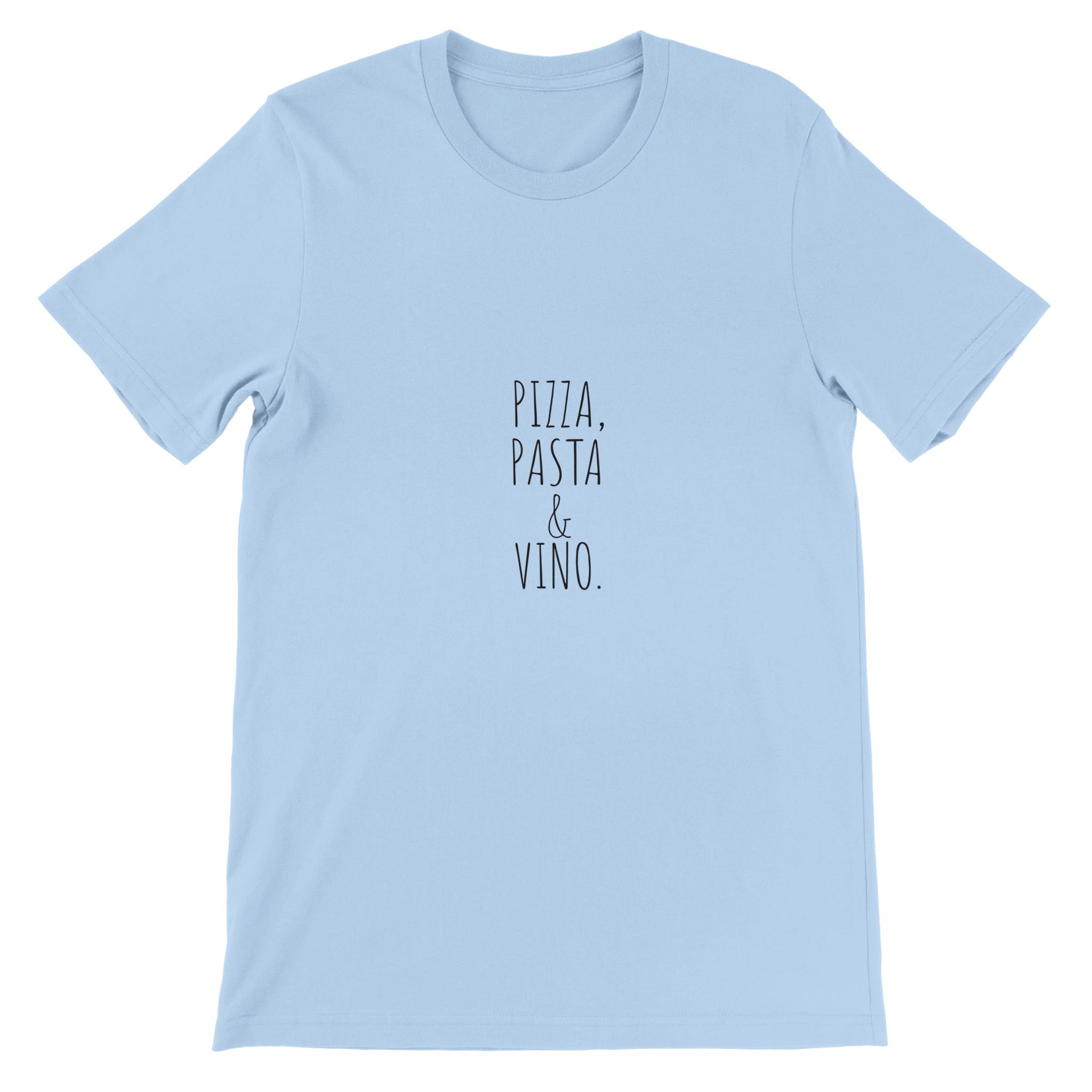 Camiseta Pizza Pasta Y Vino Cuello Redondo