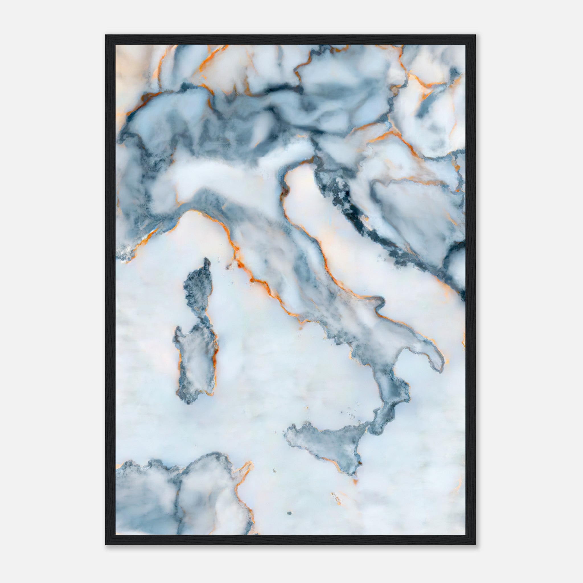 Italy Marble Map Poster