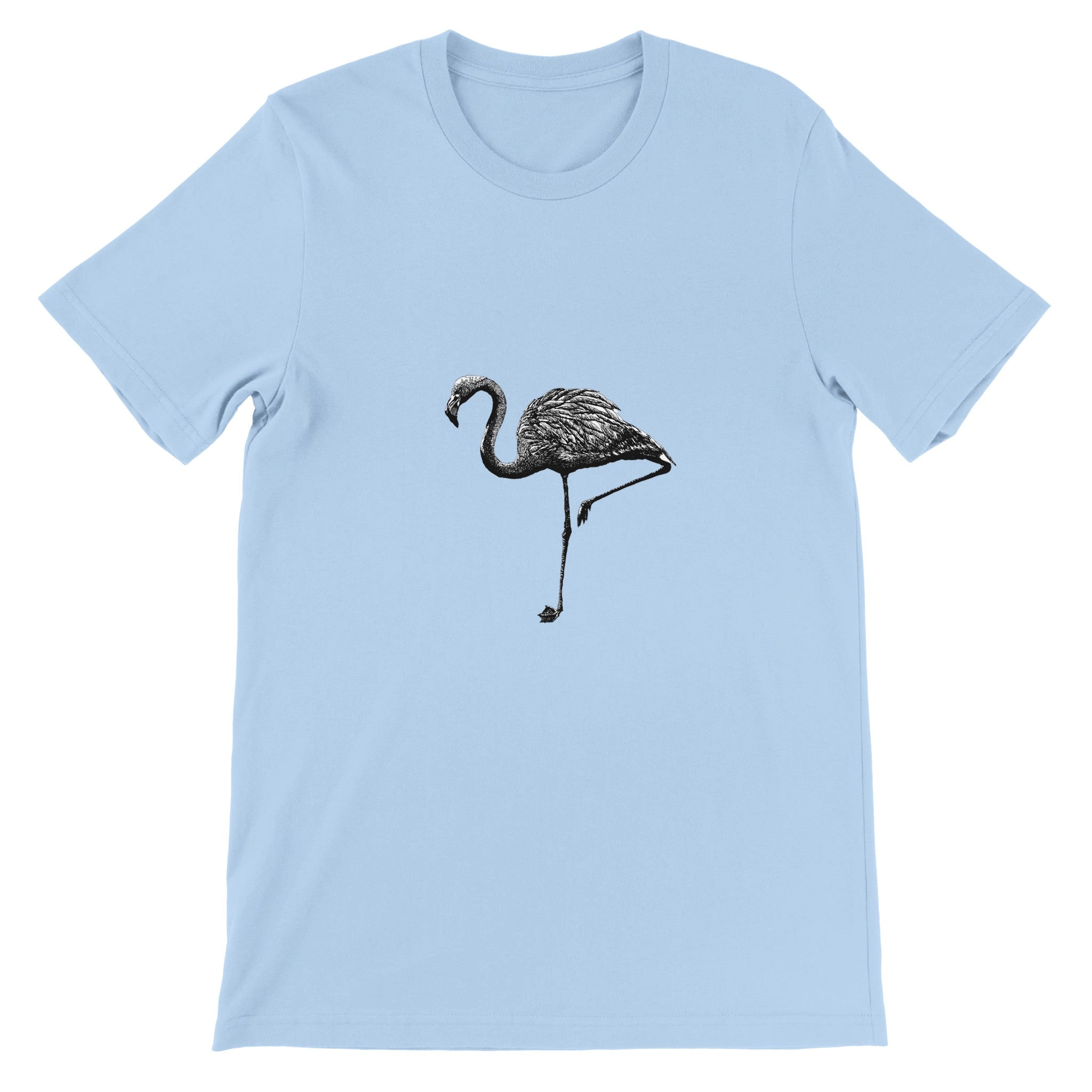 Flamingo Illustration Crewneck T-shirt