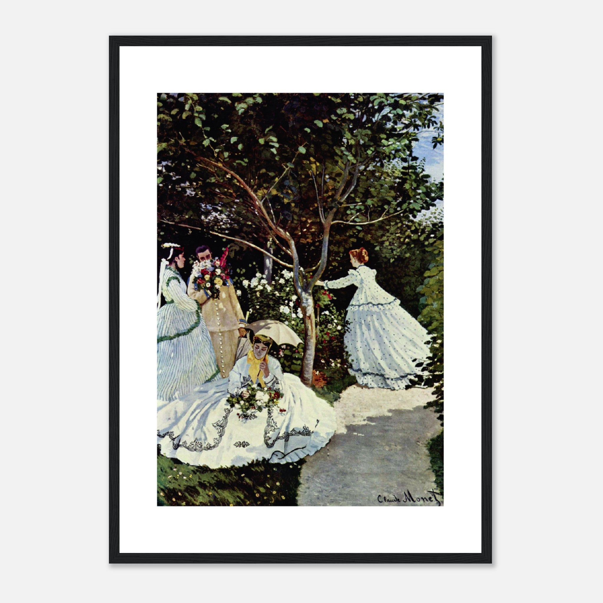 Mujeres en el jardín de Claude Monet (1866) Póster