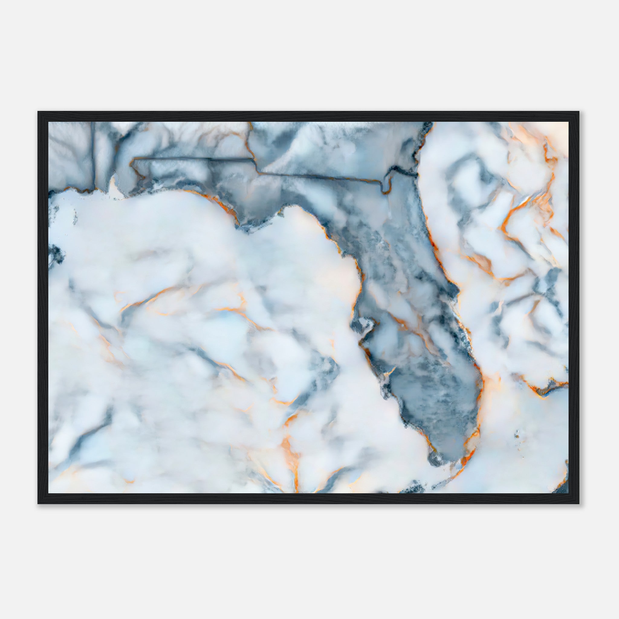 Florida Marble Map Poster