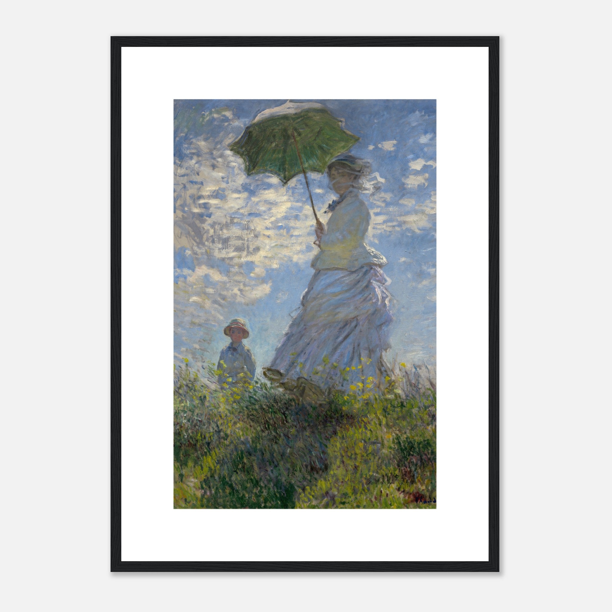 Claude Monet-Mujer con sombrilla Póster