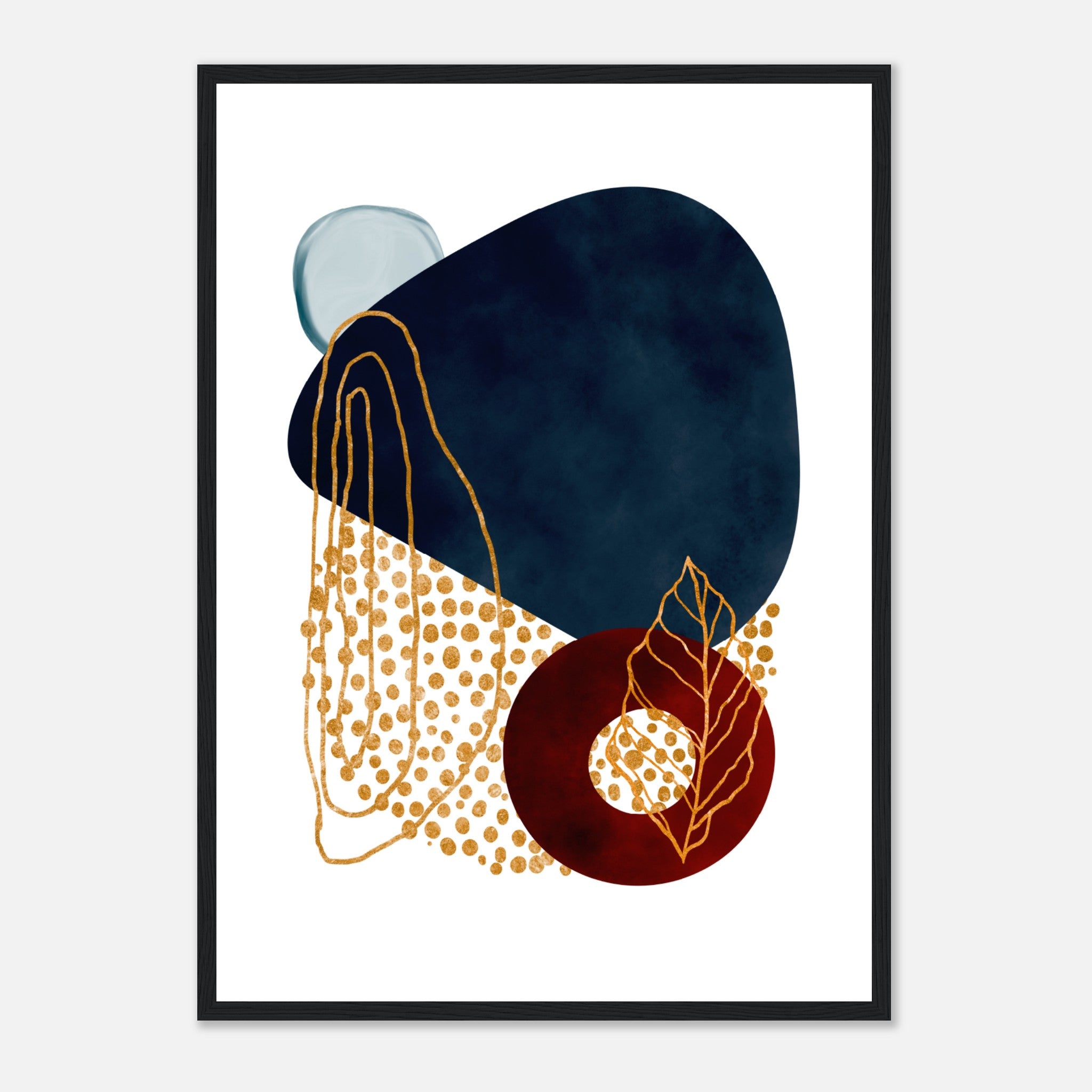 Abstract Modern Watercolor Shapes 2 Poster